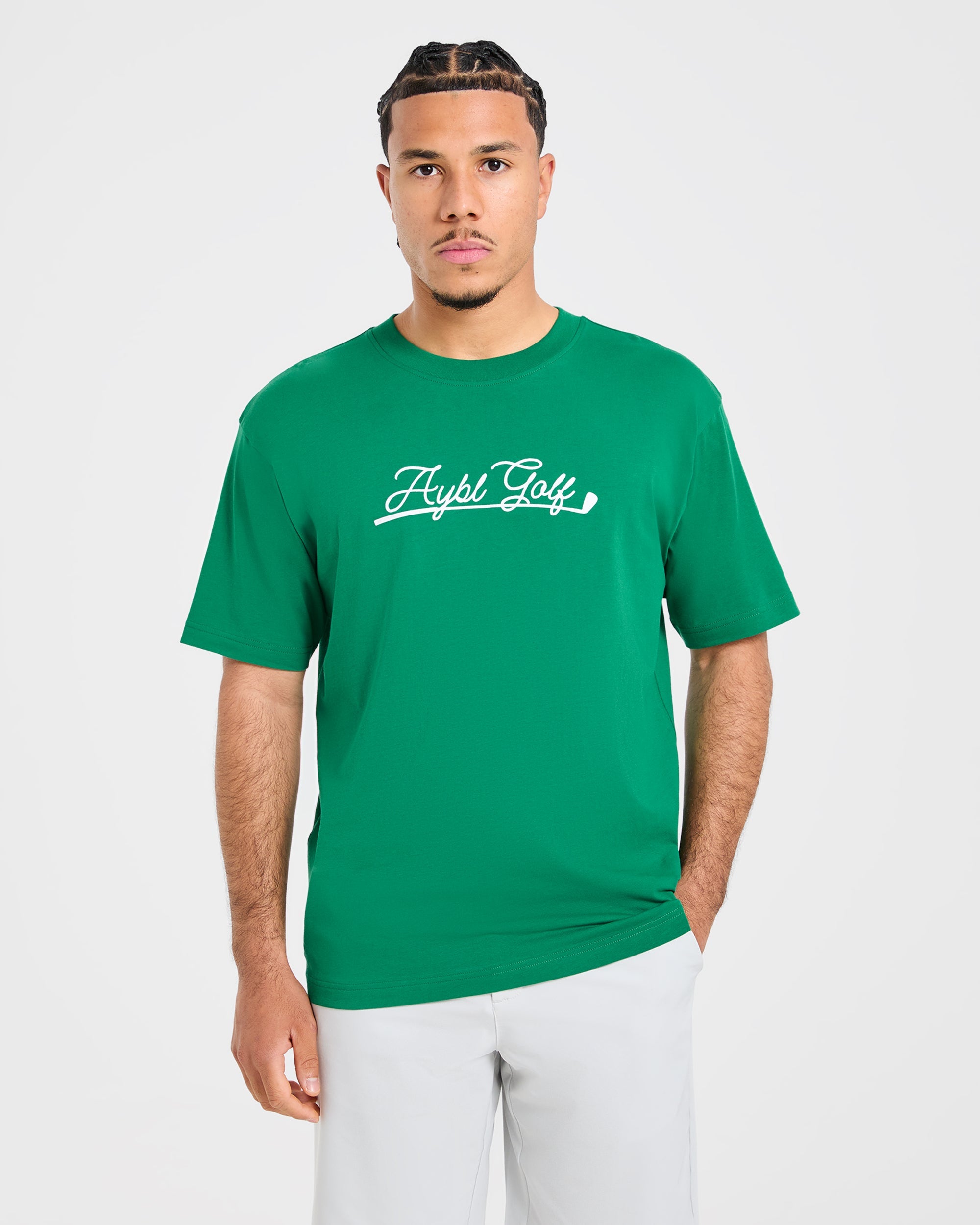 Golf Club T Shirt - Rye Groen/Crème