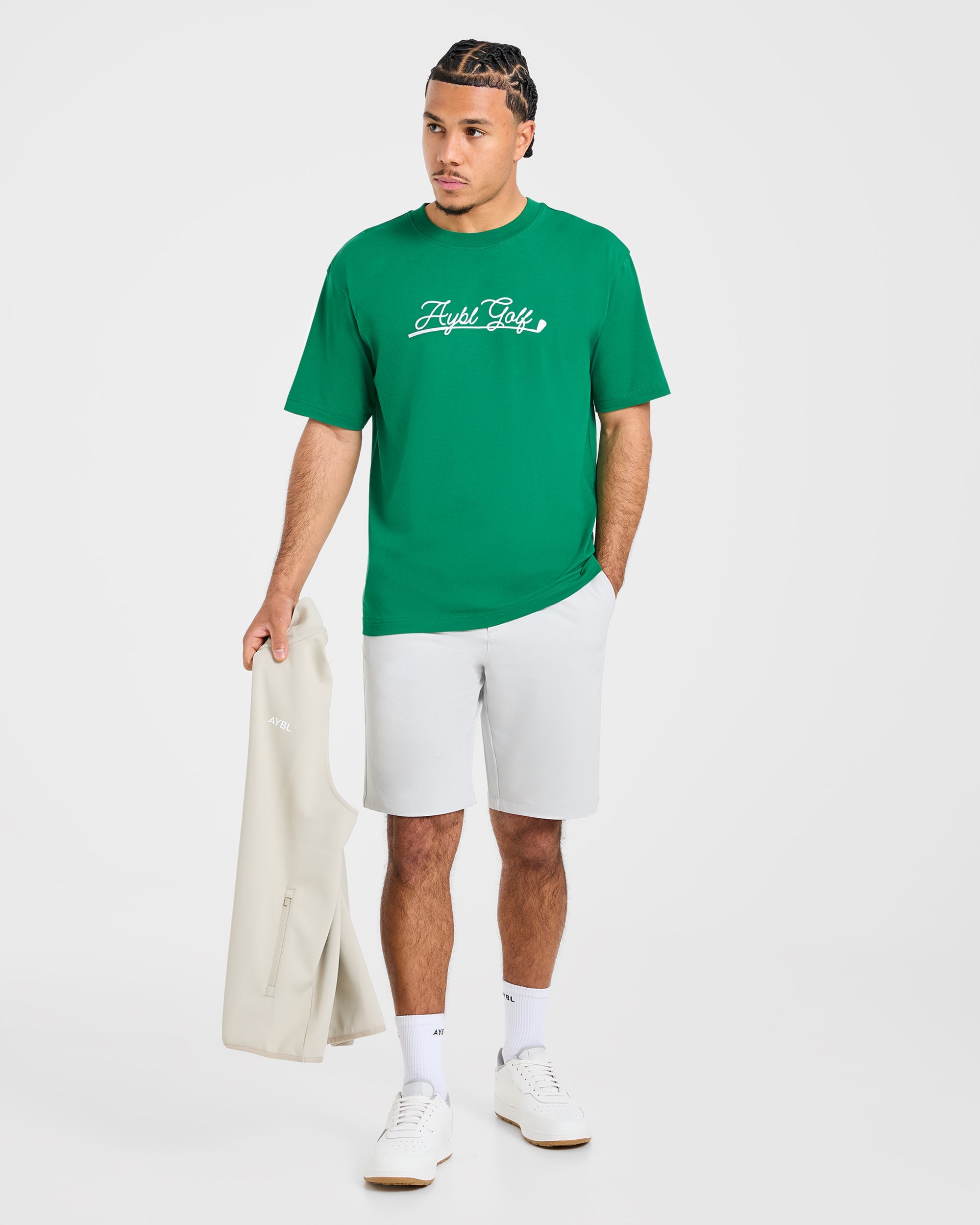 Golf Club T Shirt - Rye Groen/Crème