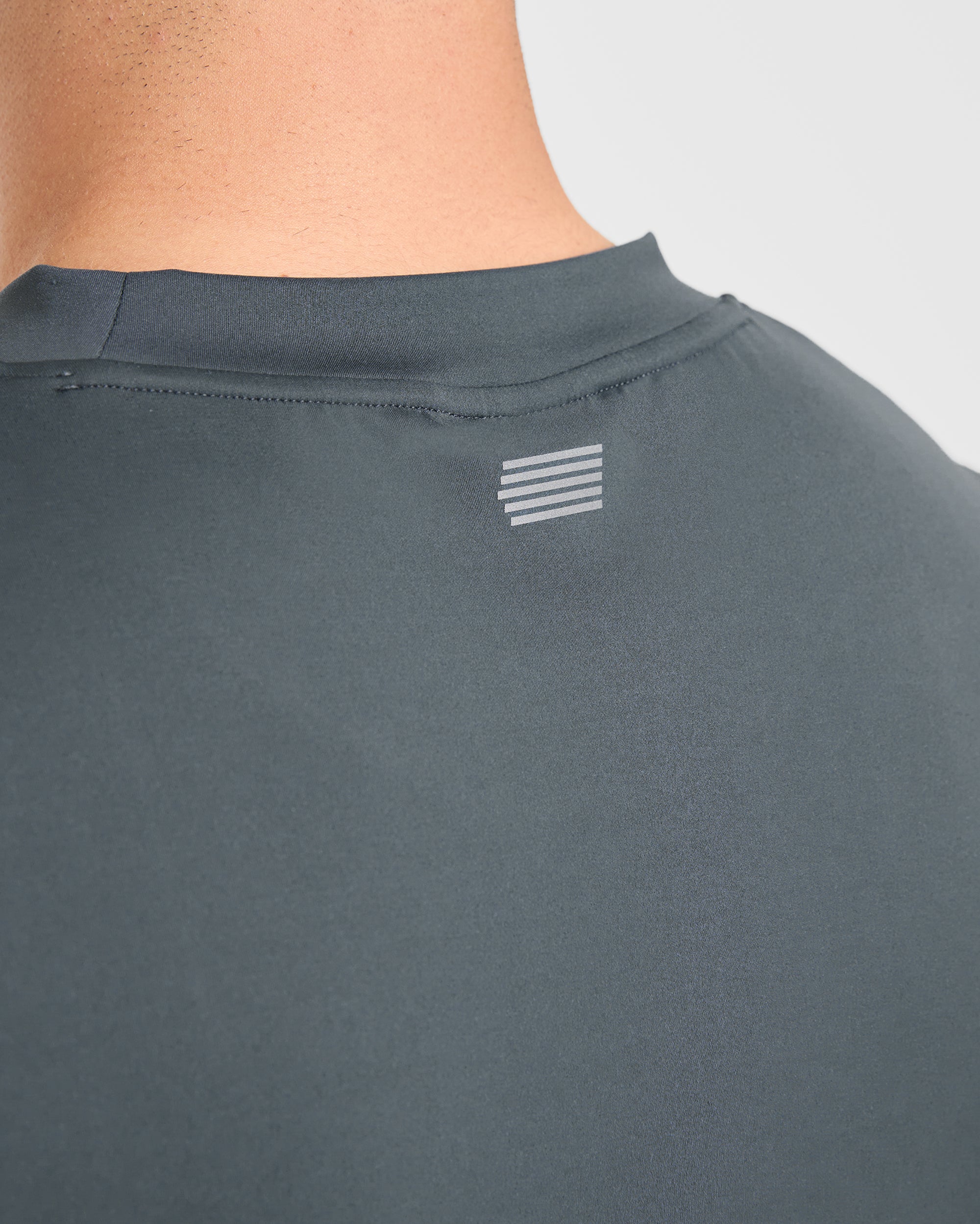Run Slim Tank - Slate Blauw