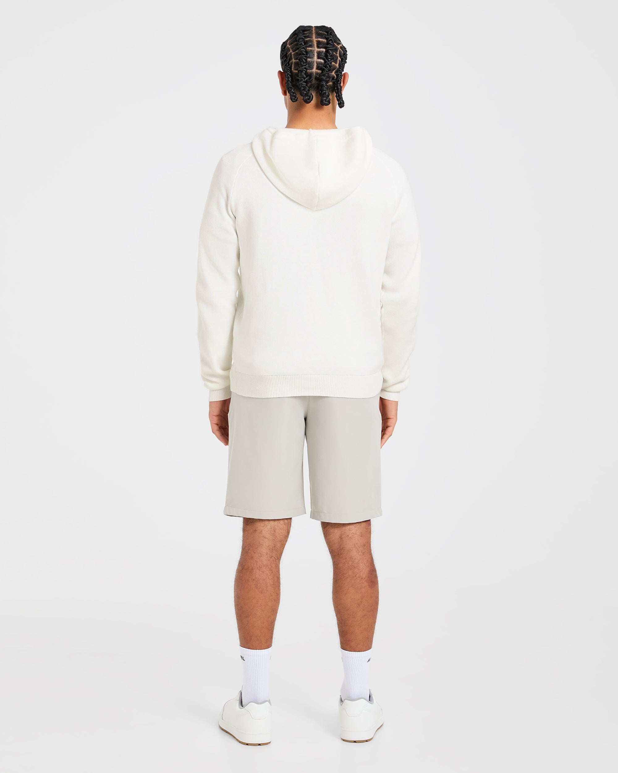Golf Club Knitted Hoodie - Off Wit