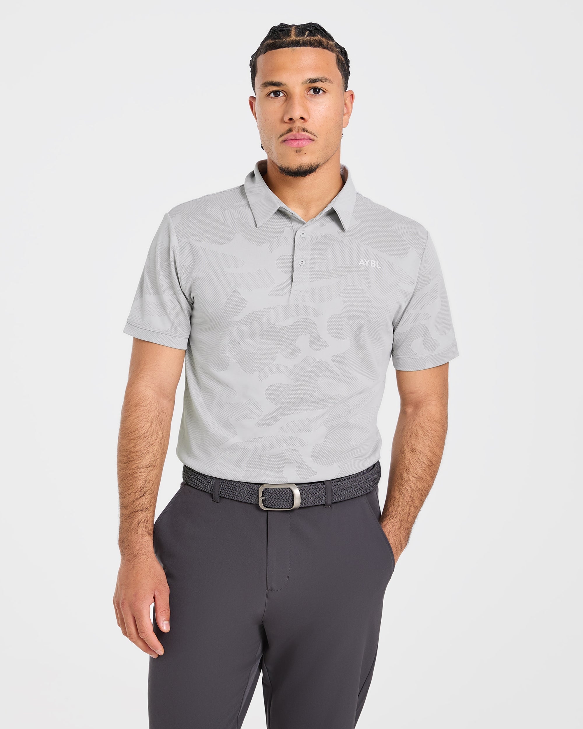 Camo Polo - Ice Grau