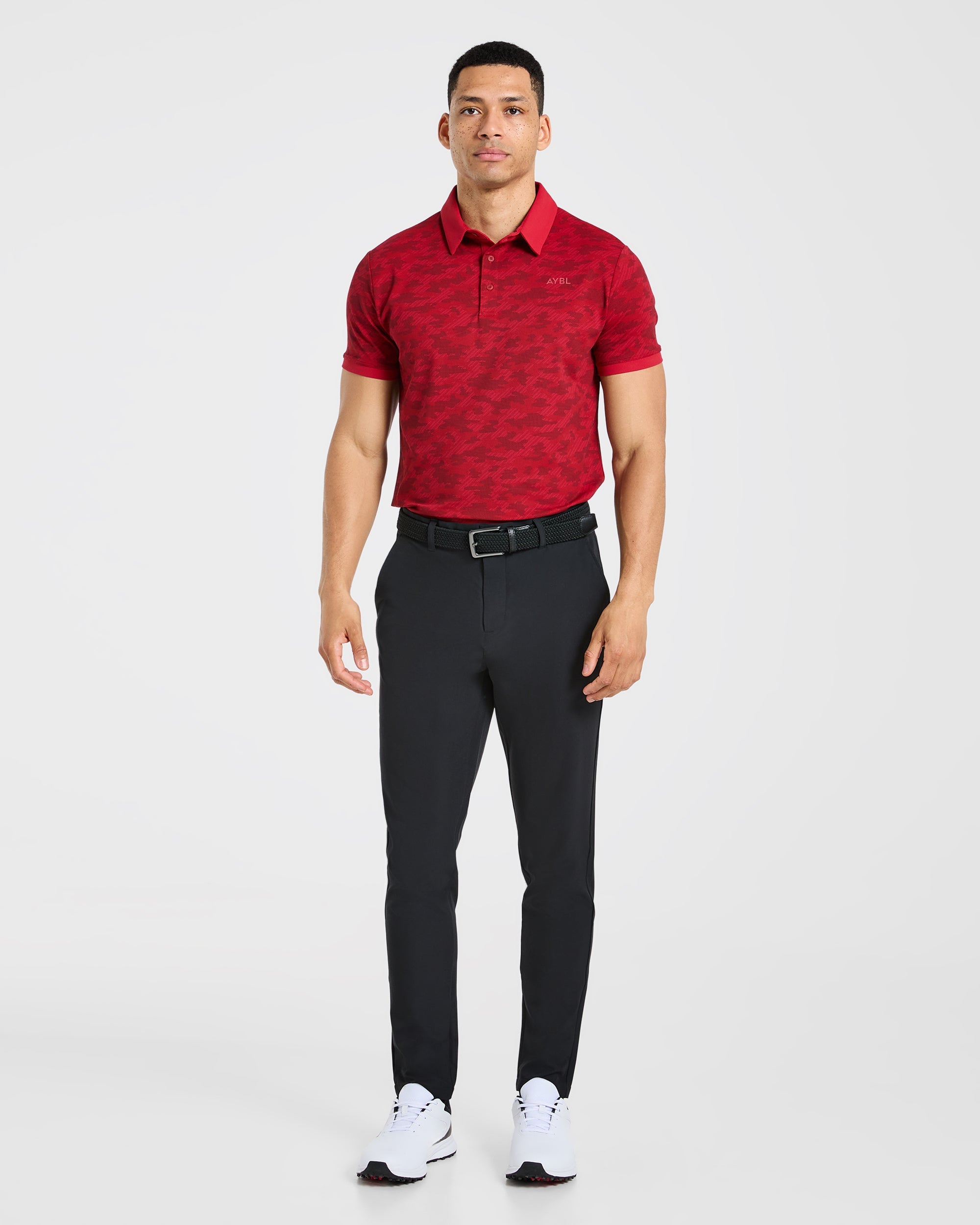 Precision Camo Polo - Muted Rood