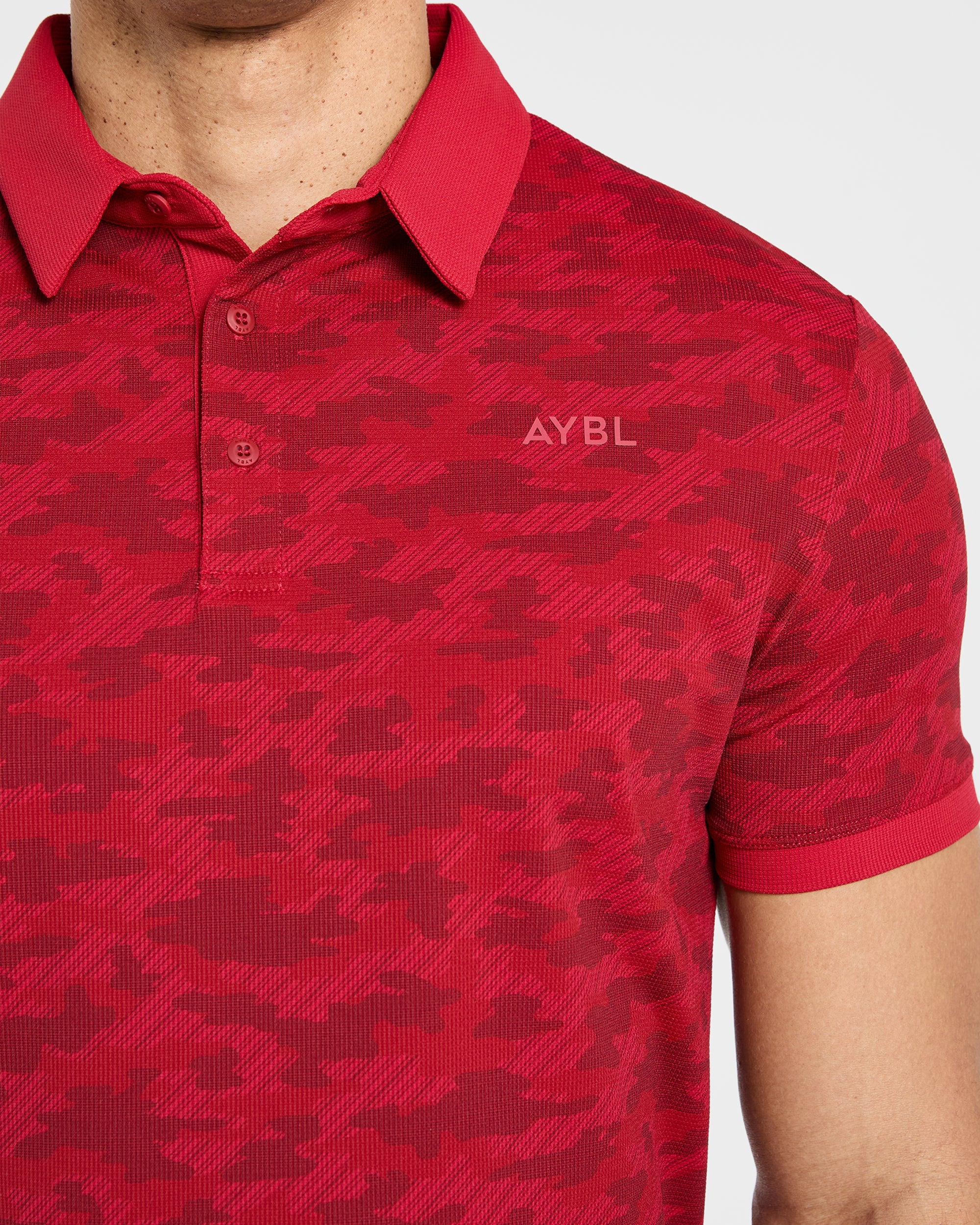 Precision Camo Polo - Muted Rood