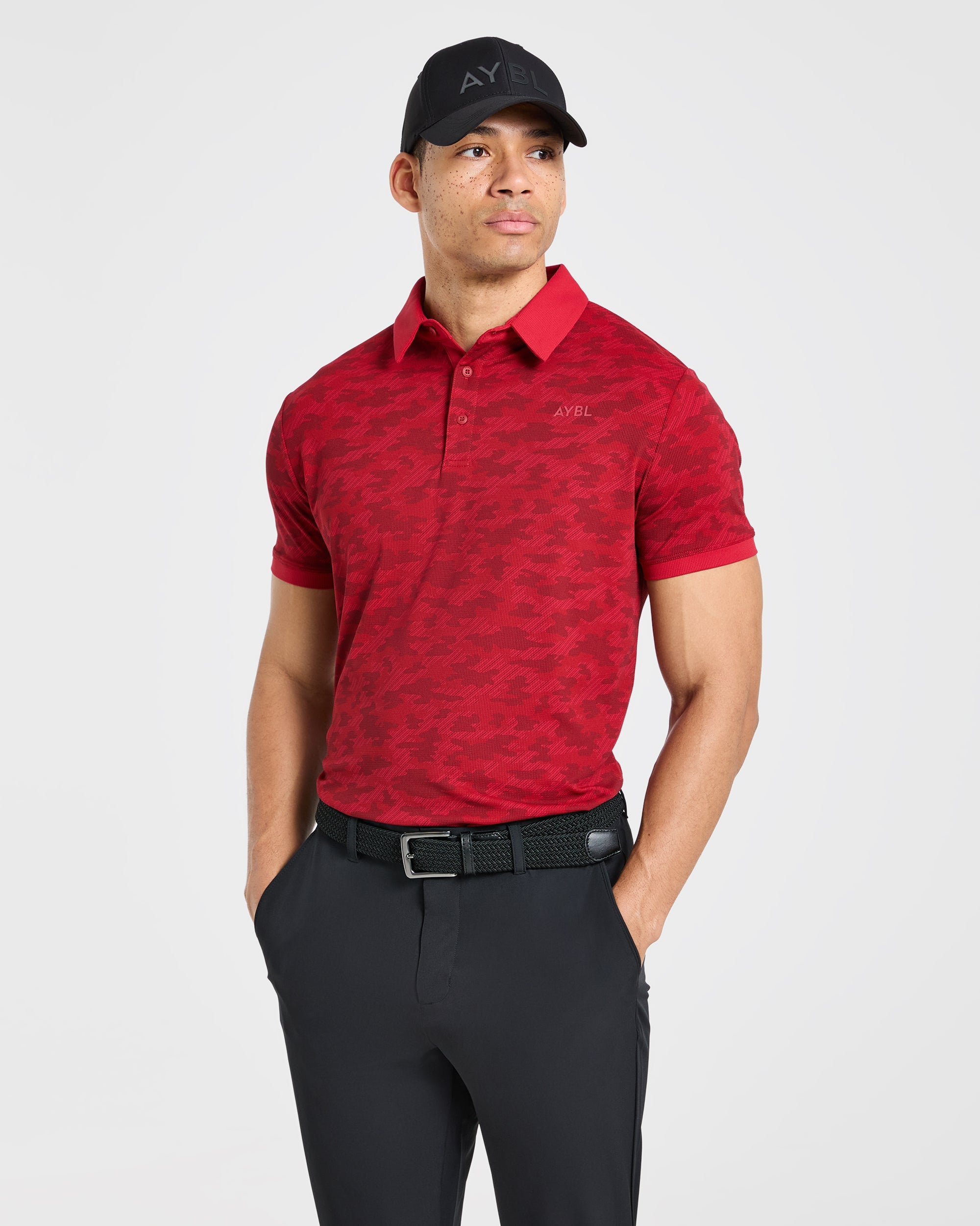 Precision Camo Polo - Muted Rood