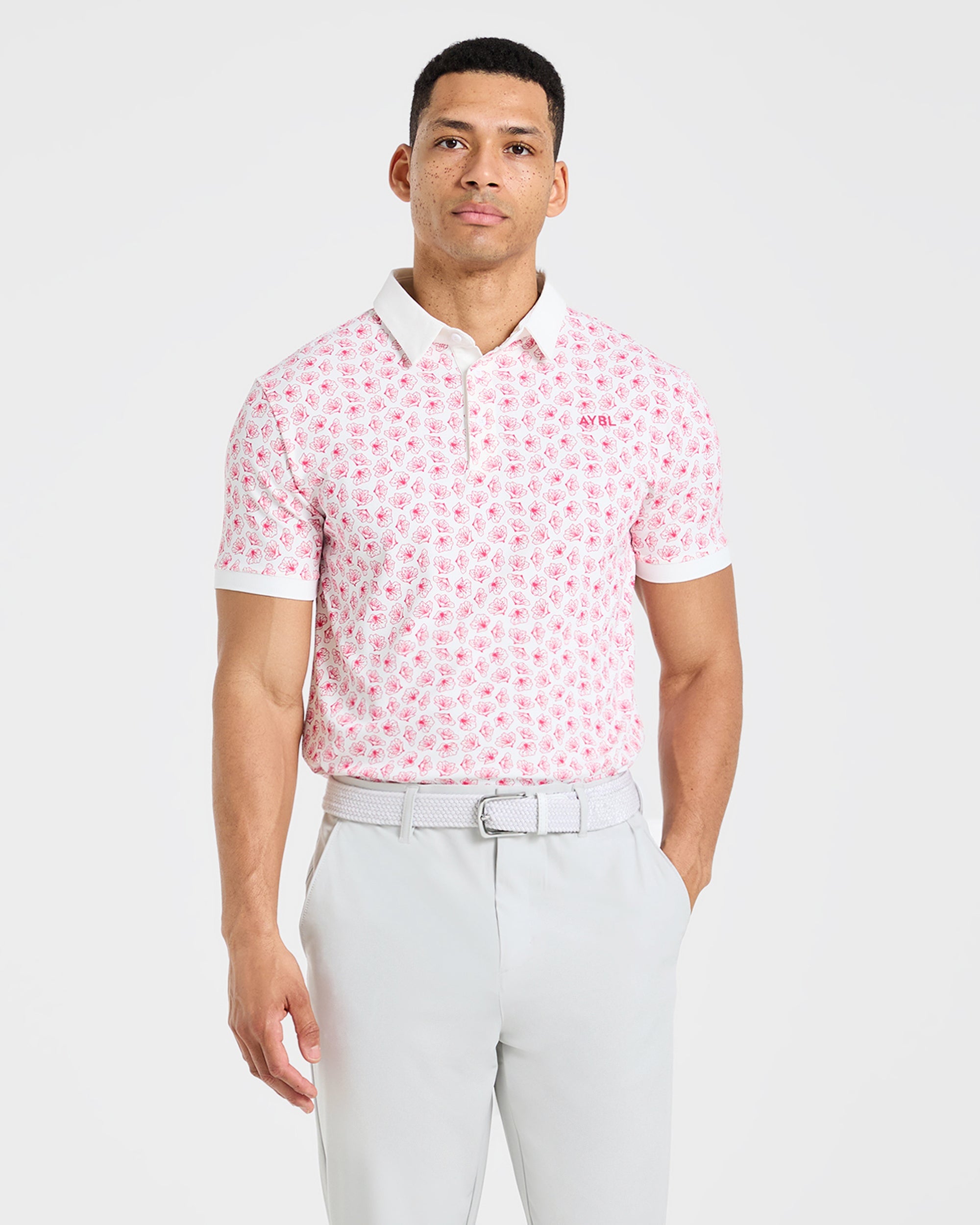 Precision Azalea Polo - Wit/Azalea Rosa