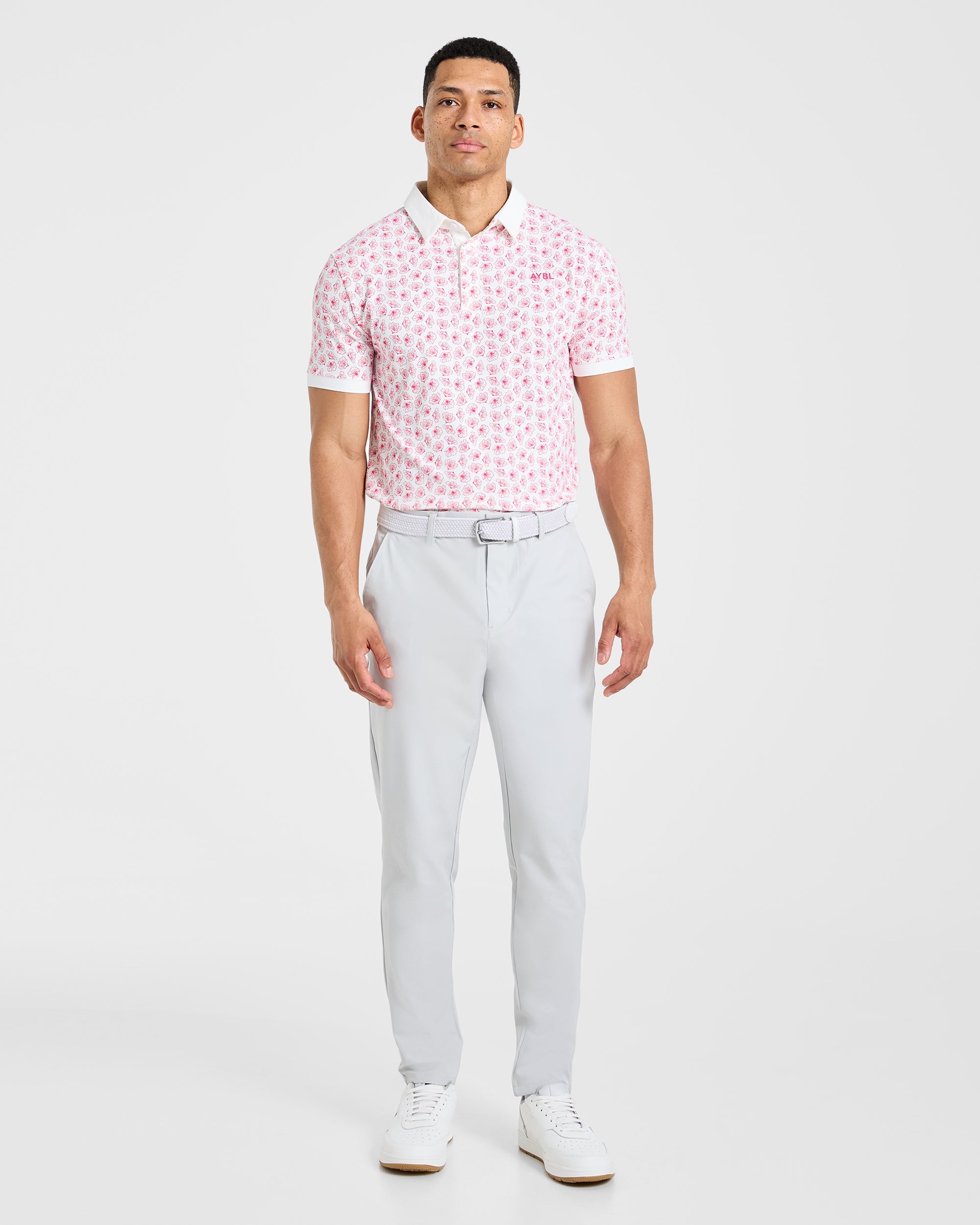 Precision Azalea Polo - Wit/Azalea Rosa