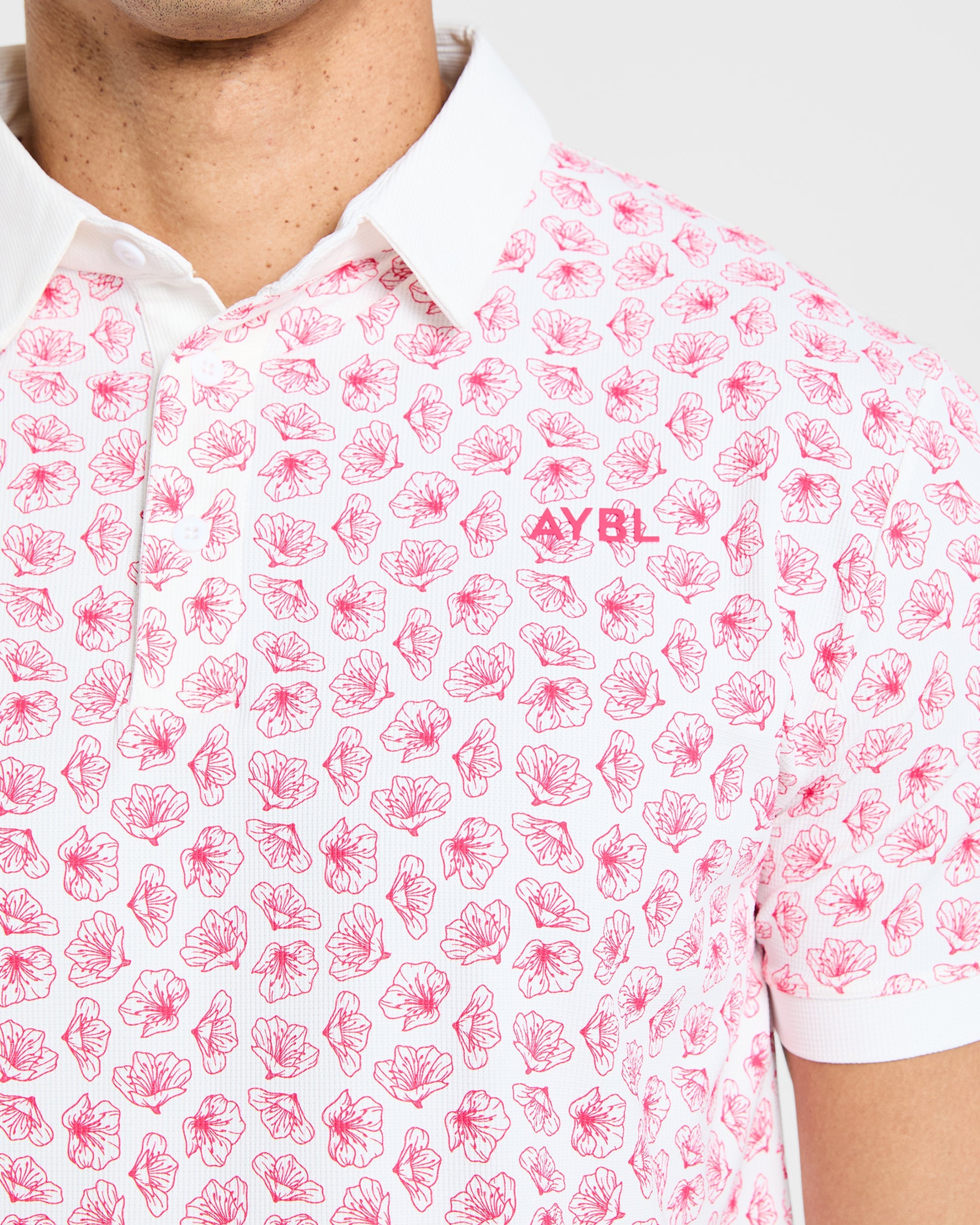 Precision Azalea Polo - Wit/Azalea Rosa