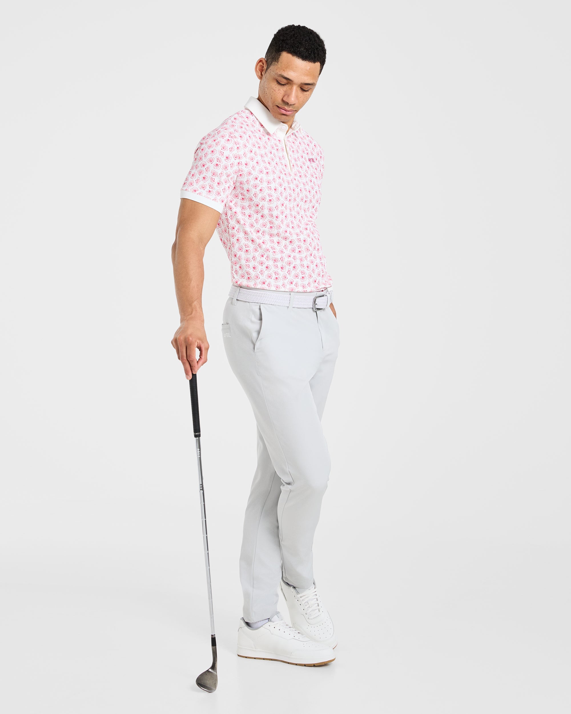 Precision Azalea Polo - Wit/Azalea Rosa