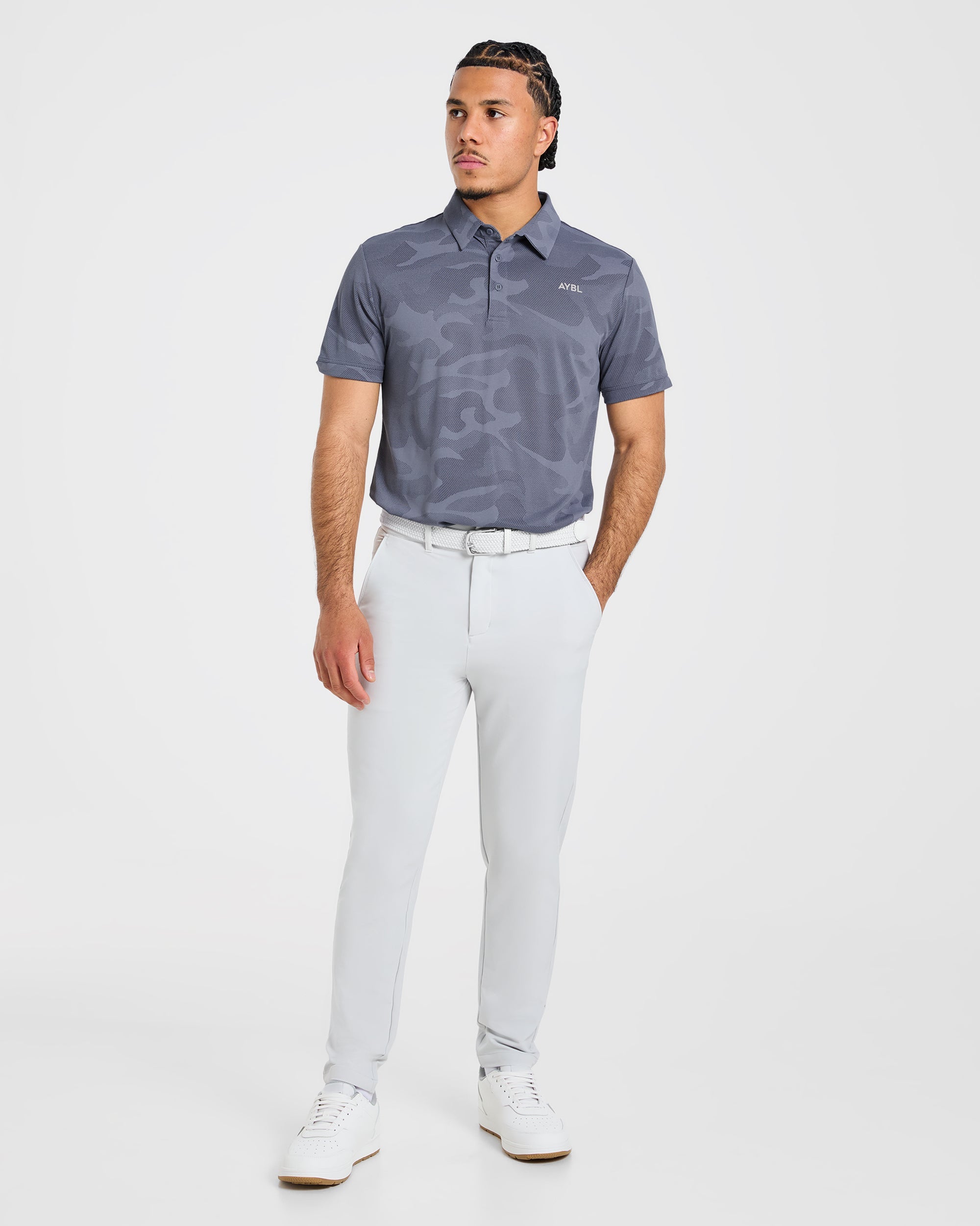 Camo Polo - Slate Blau
