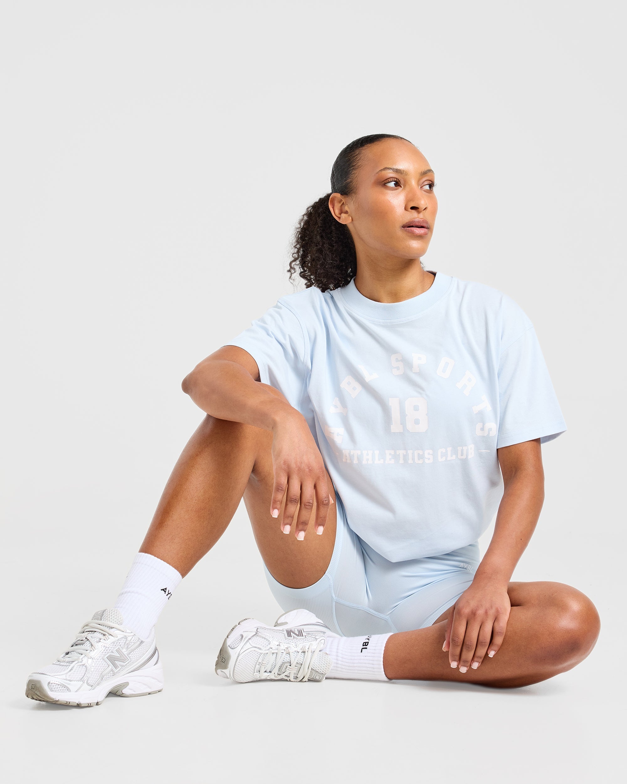 AYBL Sports 18 Oversized T Shirt - Iced Blauw