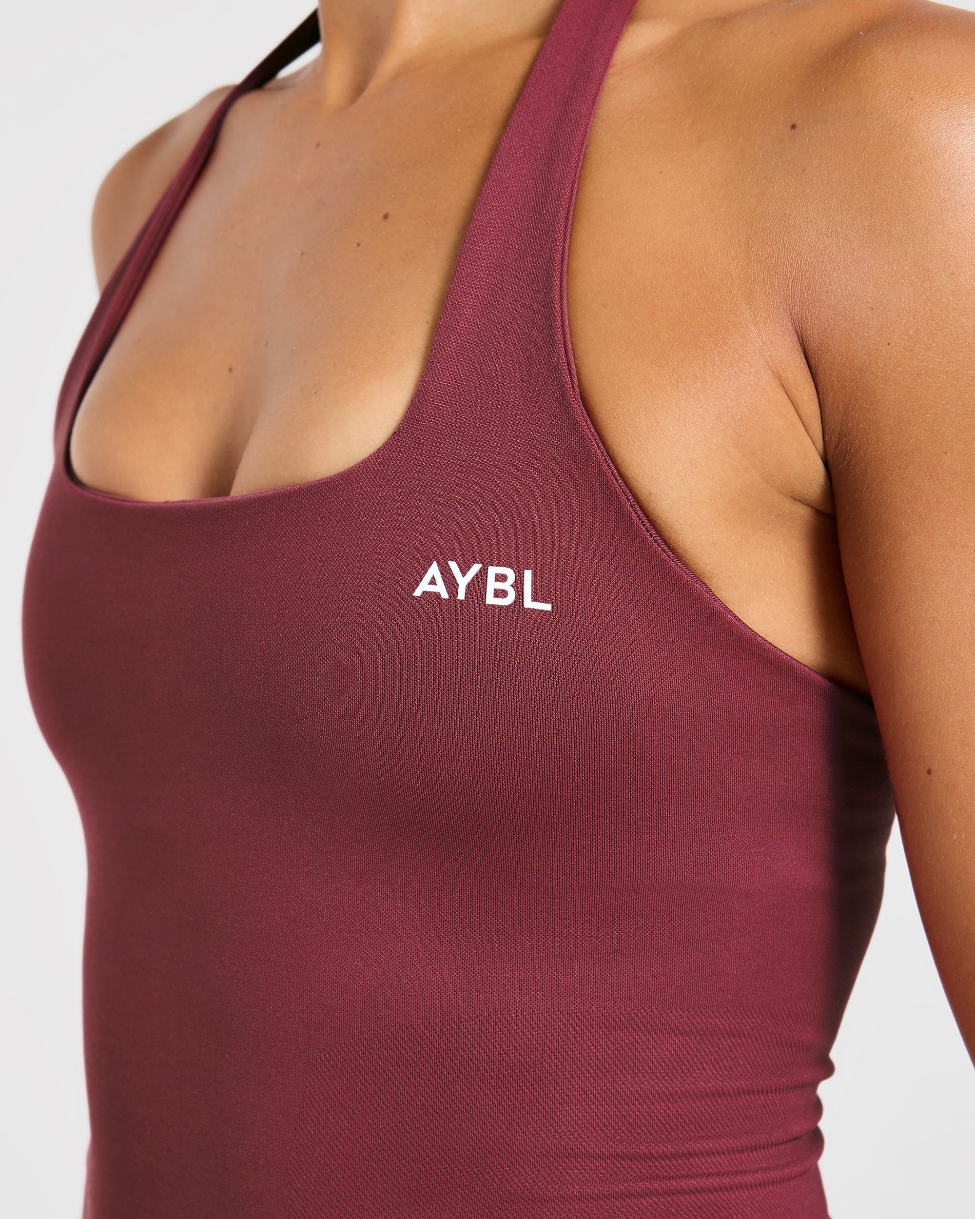 Enhance Seamless Halterneck Top - Mahogany Red