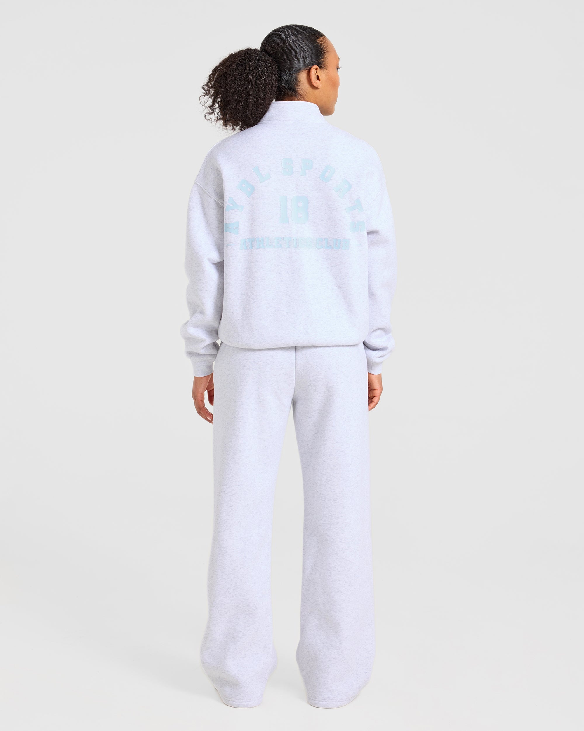 AYBL Sports 18 Oversized 1/4 Zip Pullover - Heather Grijs