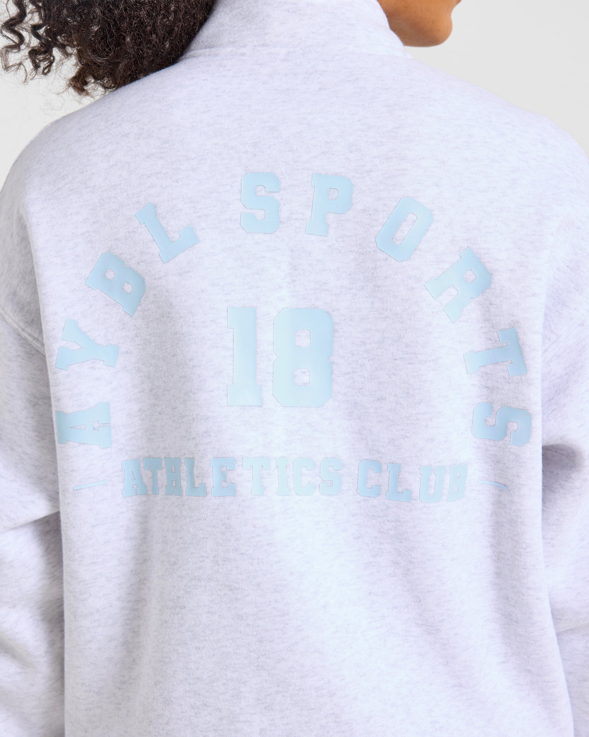 AYBL Sports 18 Oversized 1/4 Zip Pullover - Heather Grijs