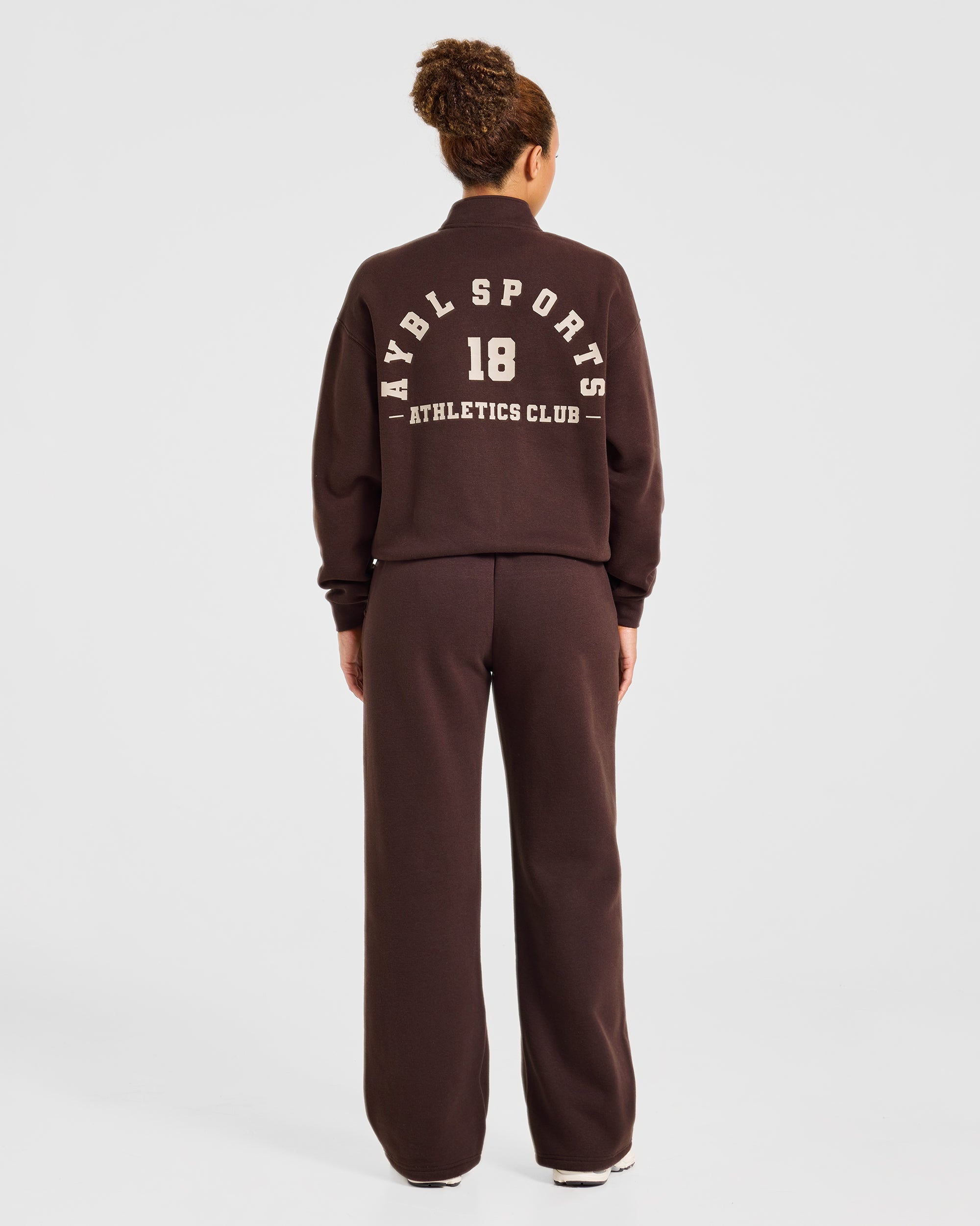 AYBL Sports 18 Oversized Straight Leg Joggers - Cocoa Bruin