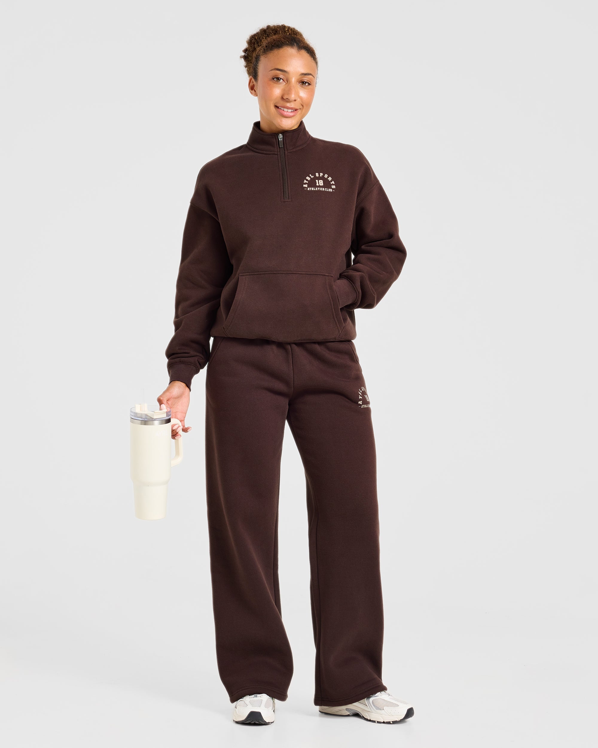 AYBL Sports 18 Oversized Straight Leg Joggers - Cocoa Bruin