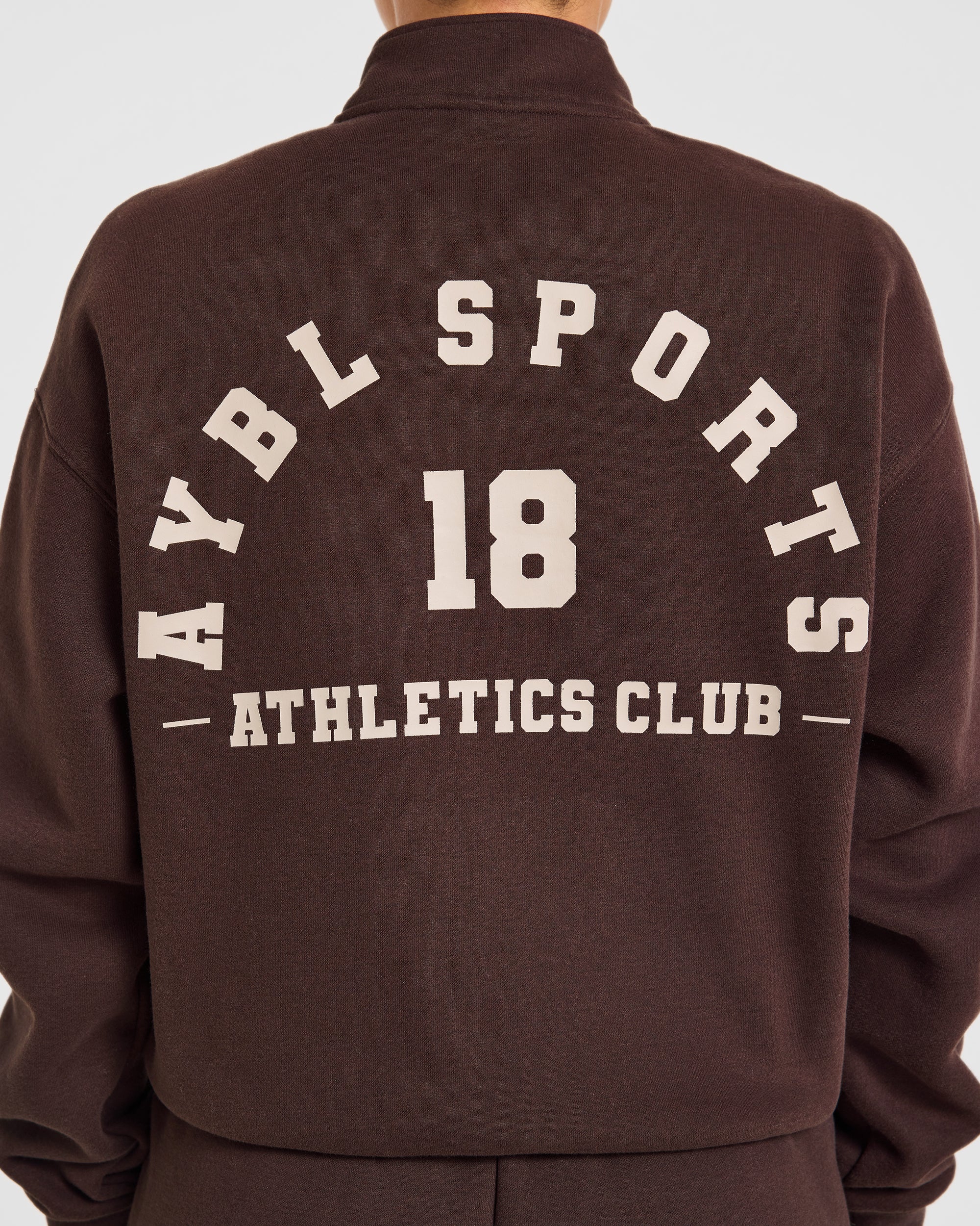 AYBL Sports 18 Oversized 1/4 Zip Pullover - Cocoa Bruin
