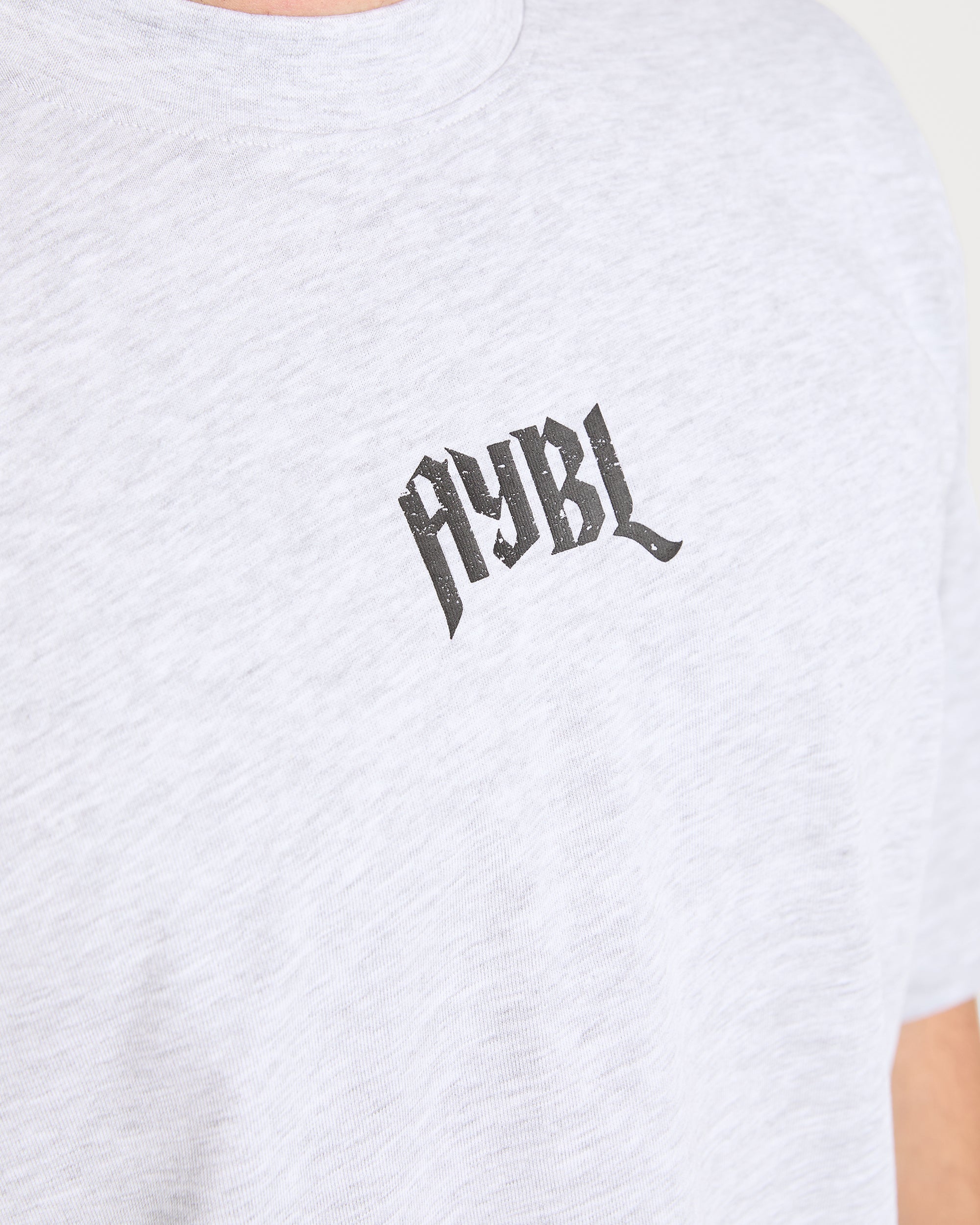Heavy Lifting Gothic Oversized T Shirt - Grijs Marl