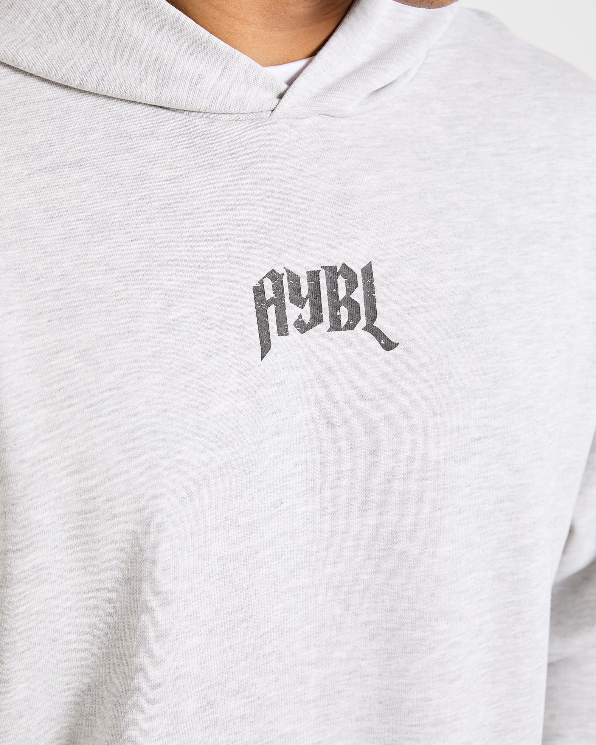 Heavy Lifting Gothic Oversized Hoodie - Grijs Marl