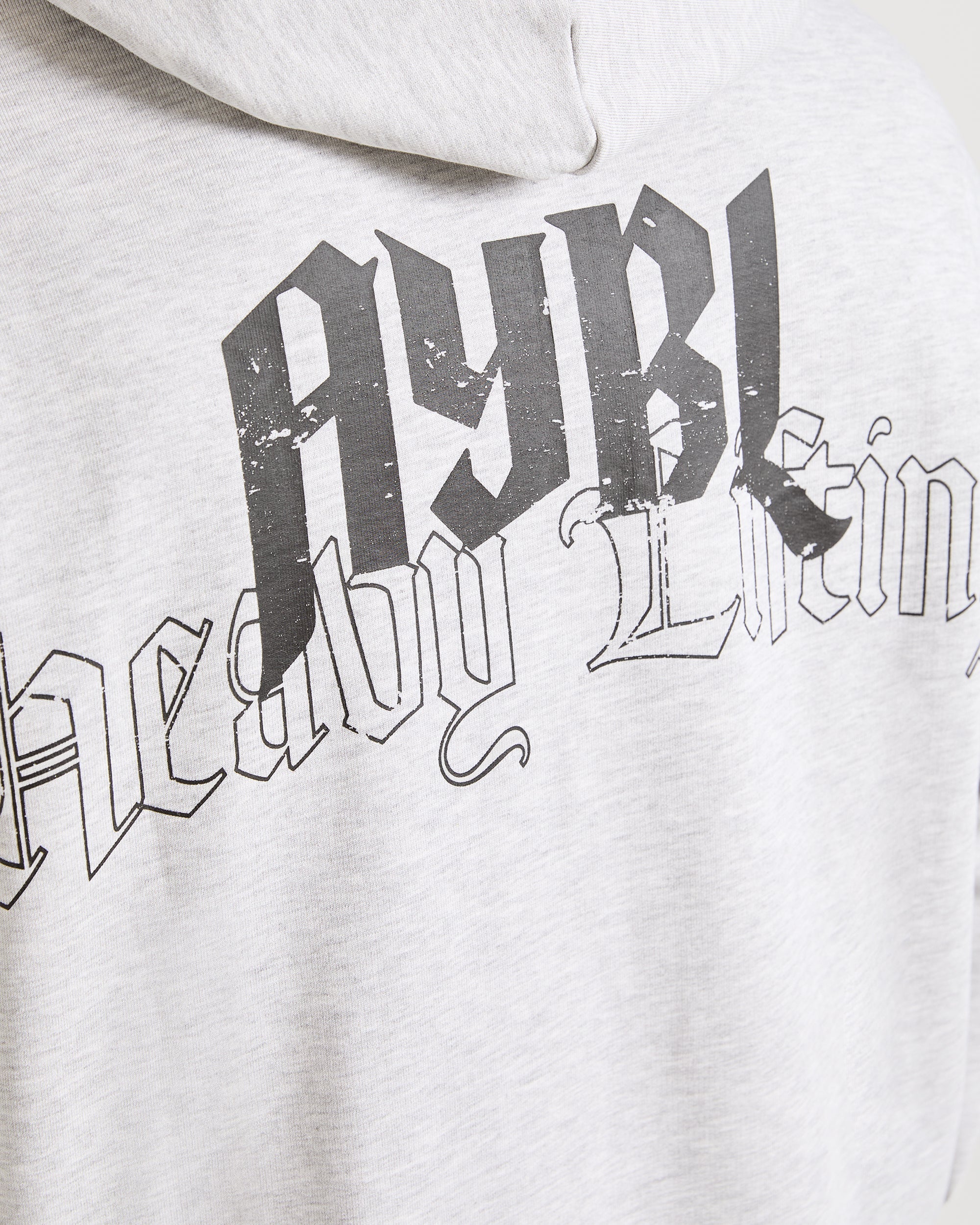 Heavy Lifting Gothic Oversized Hoodie - Grijs Marl