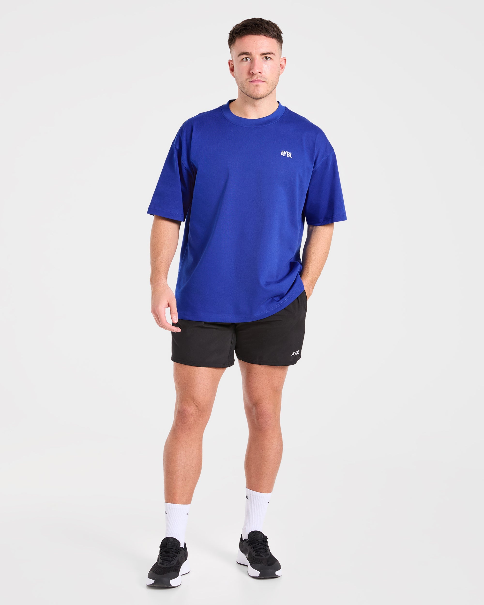 Gym Chalk Oversized T Shirt - Cobalt Blauw