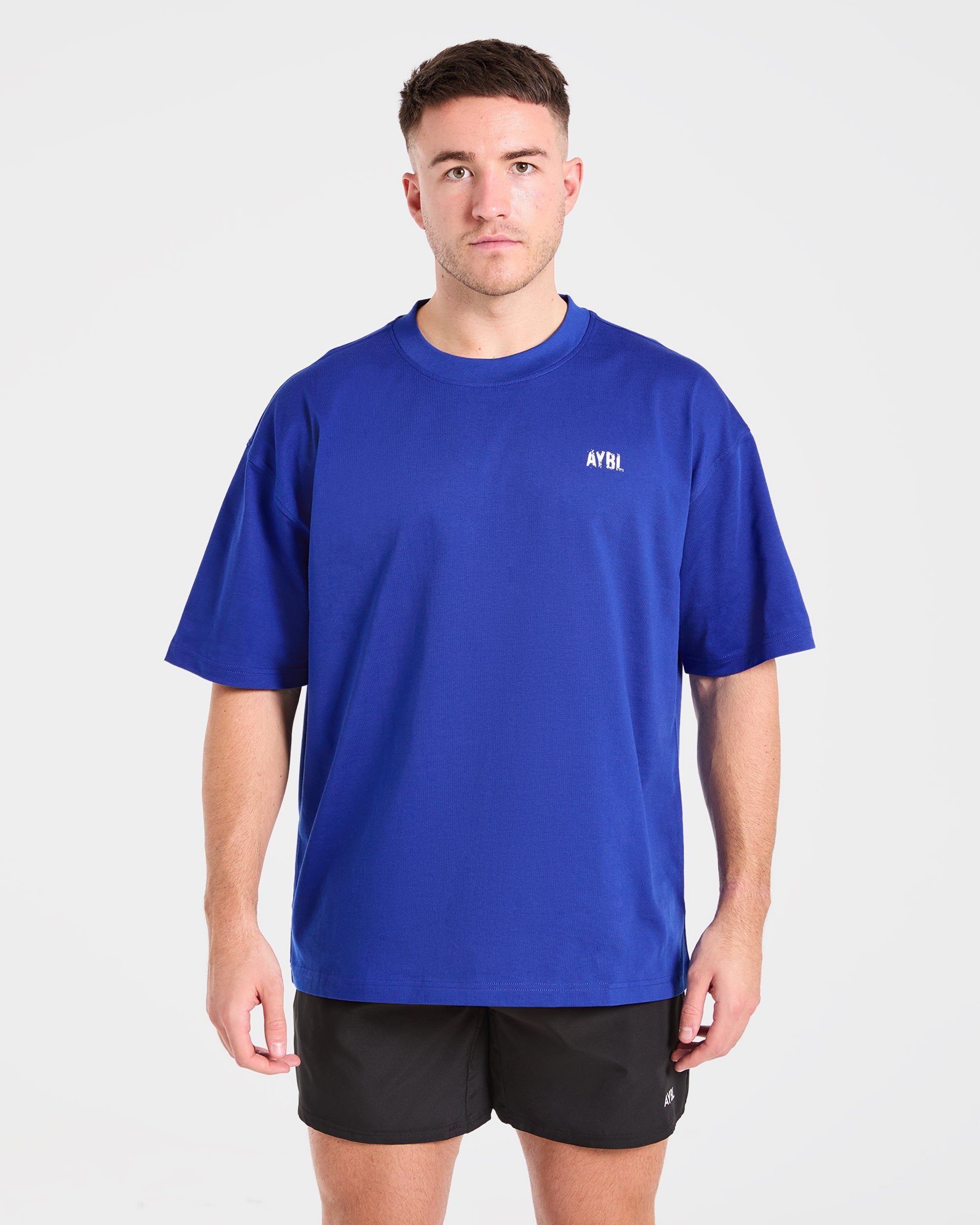 Gym Chalk Oversized T Shirt - Cobalt Blauw