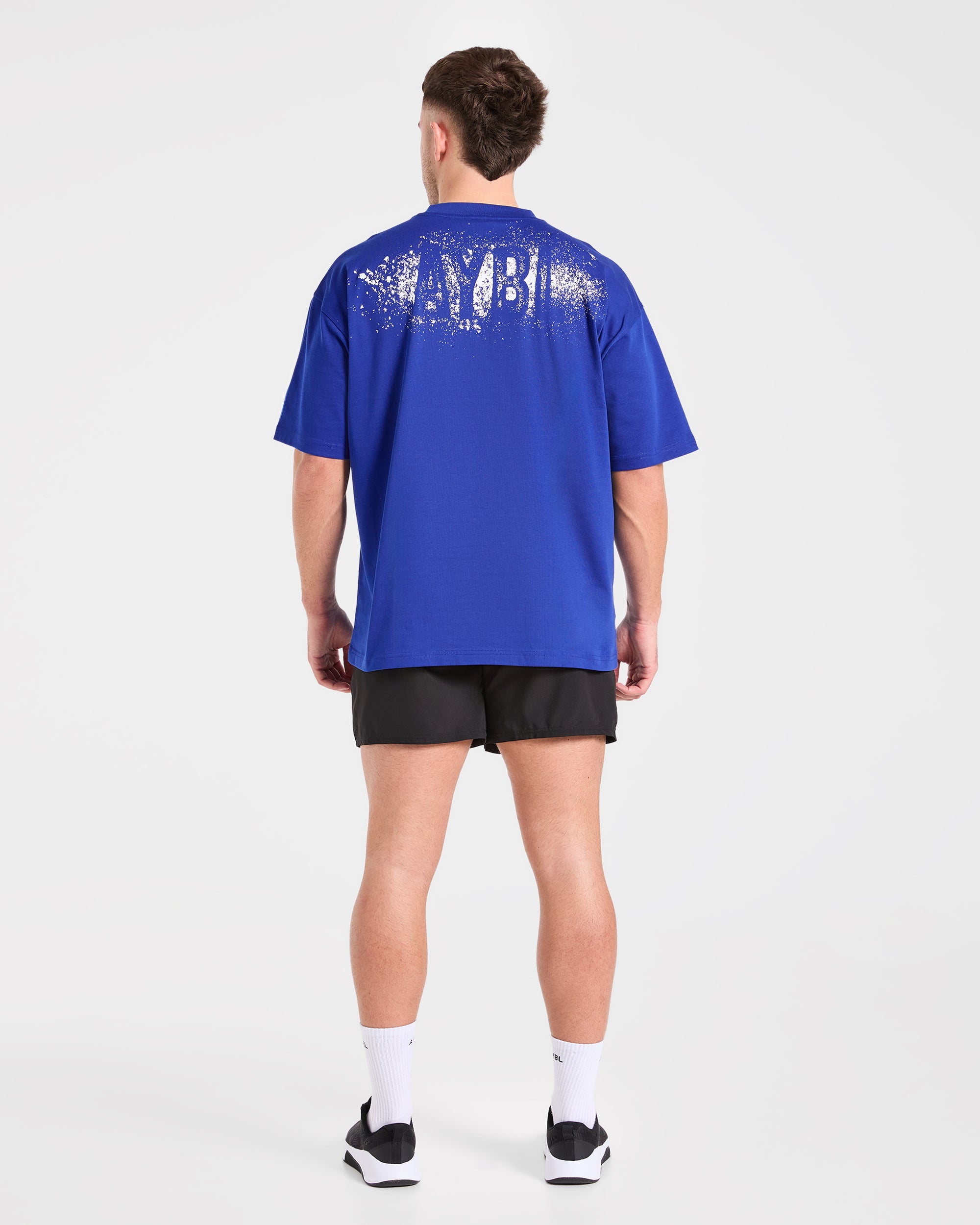 Gym Chalk Oversized T Shirt - Cobalt Blauw