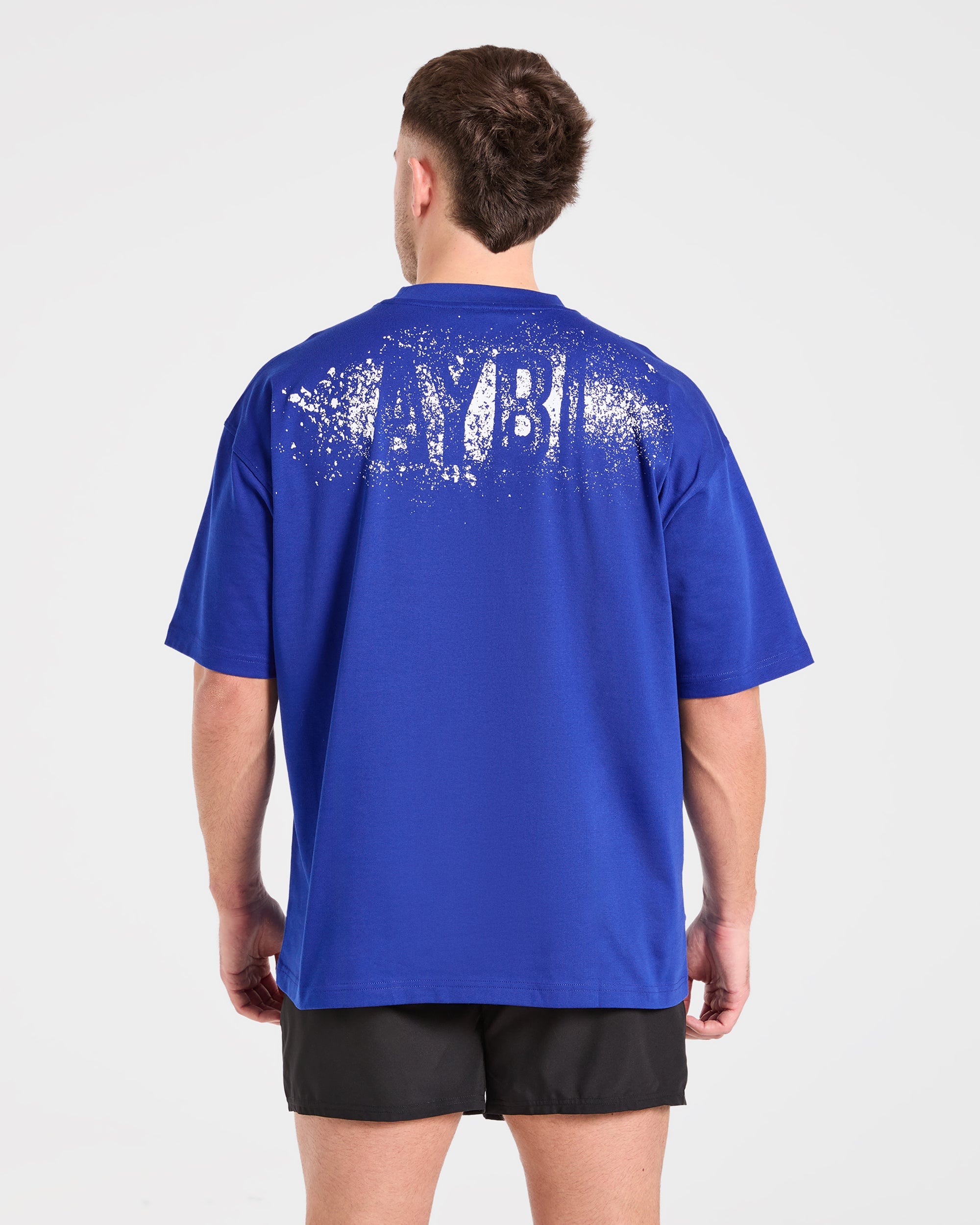 Gym Chalk Oversized T Shirt - Cobalt Blauw