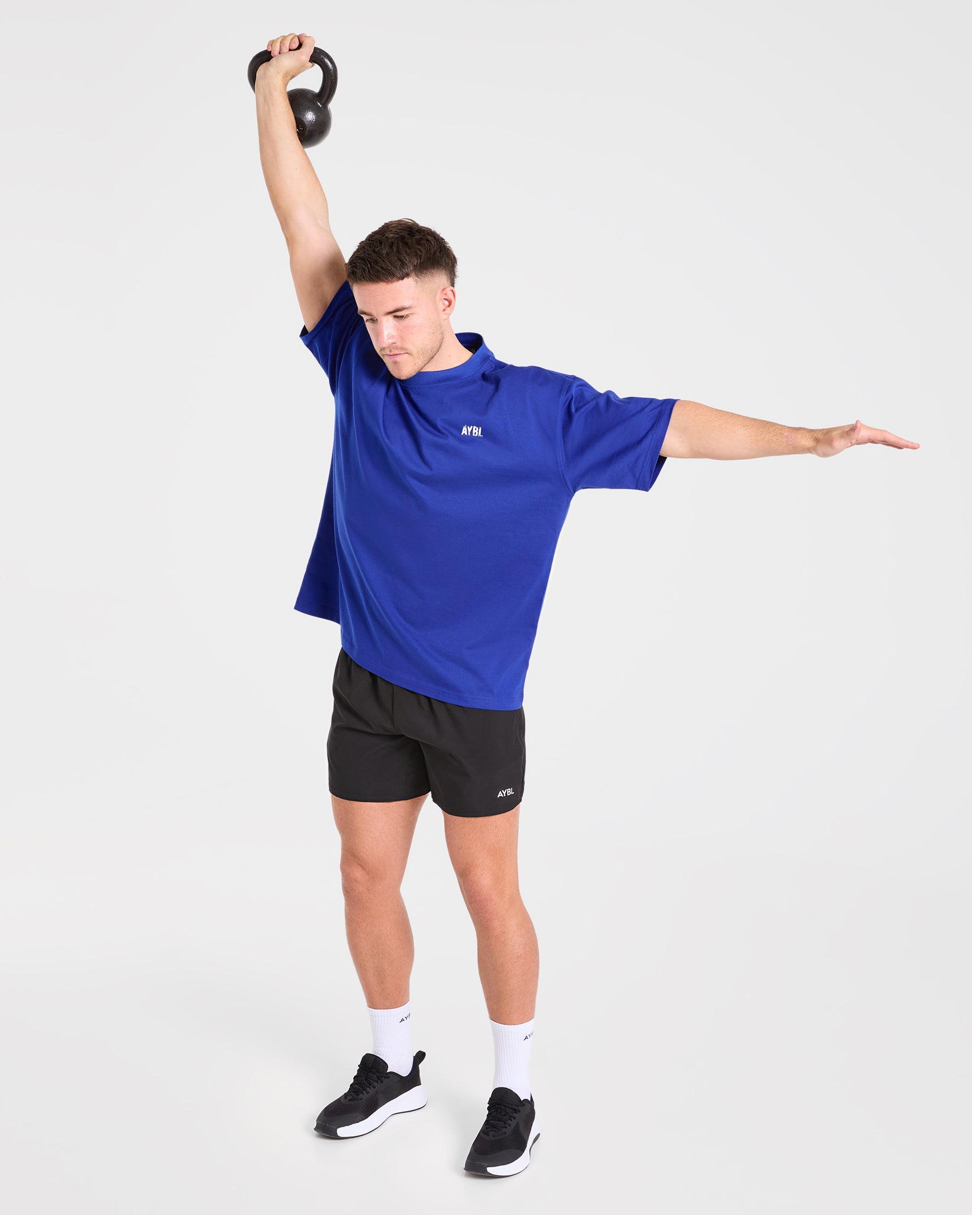 Gym Chalk Oversized T Shirt - Cobalt Blauw