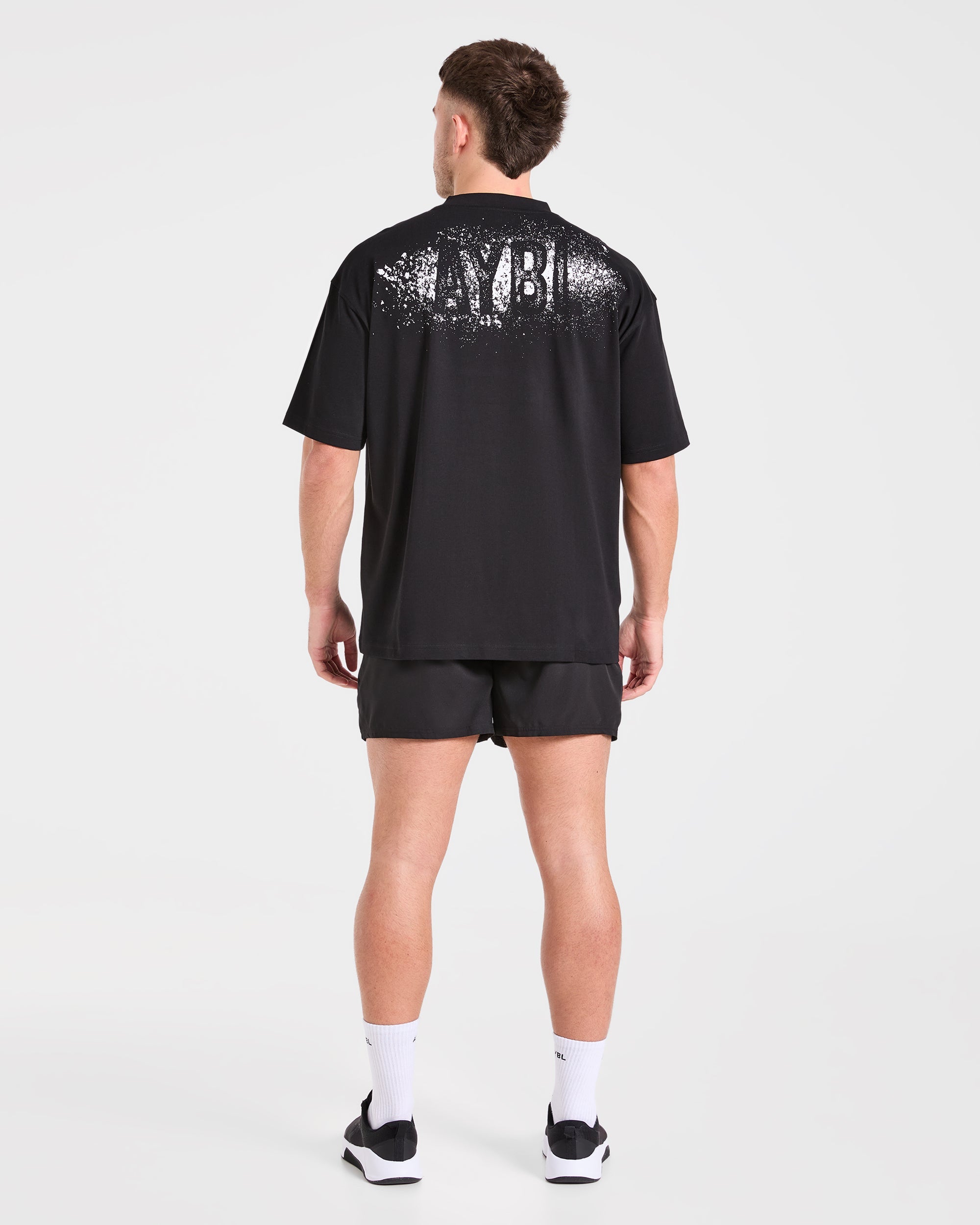 Gym Chalk Oversized T Shirt - Zwart