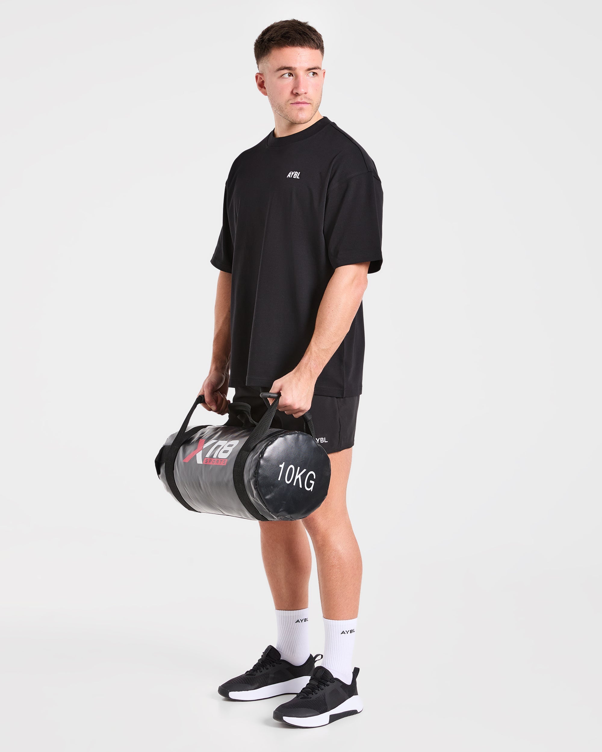 Gym Chalk Oversized T Shirt - Zwart