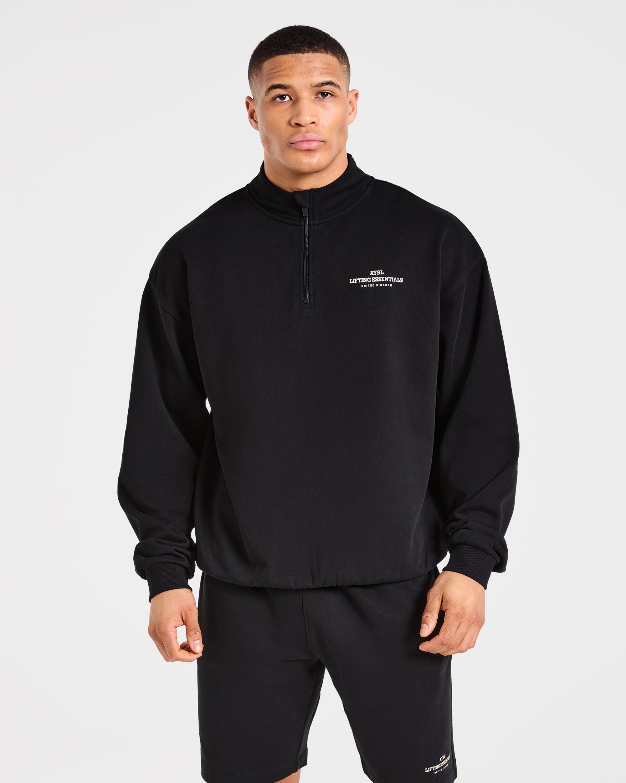 Apex Lifting Essentials 1/4 Zip Pullover - Zwart/Crème
