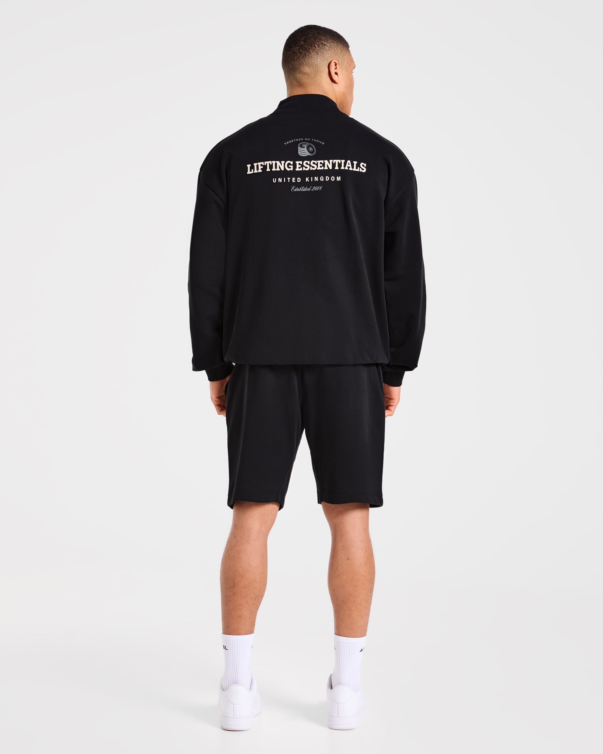 Apex Lifting Essentials 1/4 Zip Pullover - Zwart/Crème