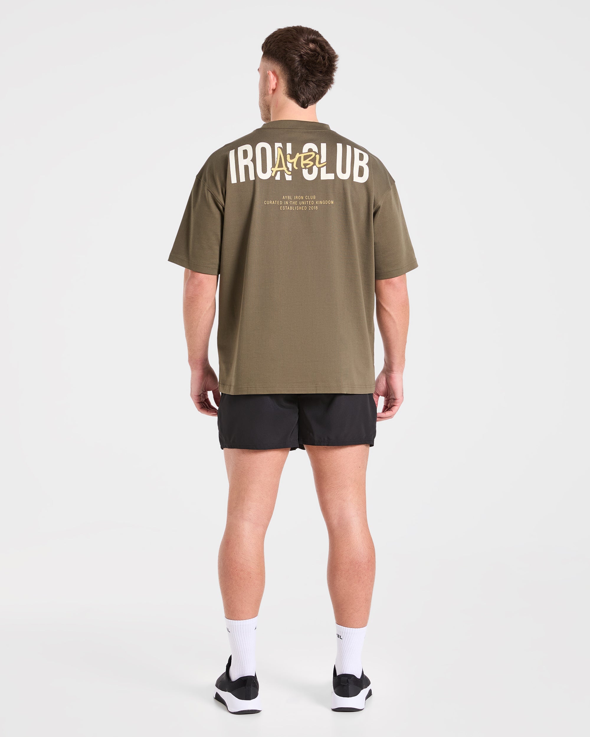 AYBL Iron Club Oversized T Shirt - Olive Groen