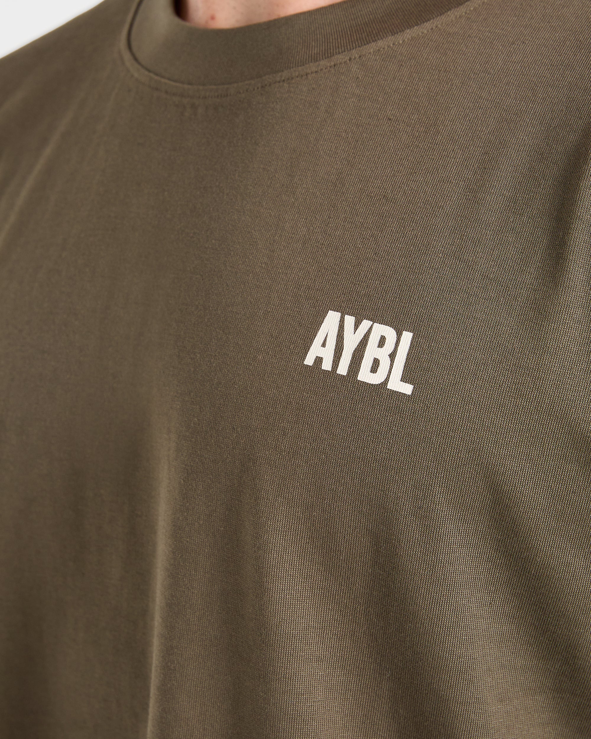 AYBL Iron Club Oversized T Shirt - Olive Groen