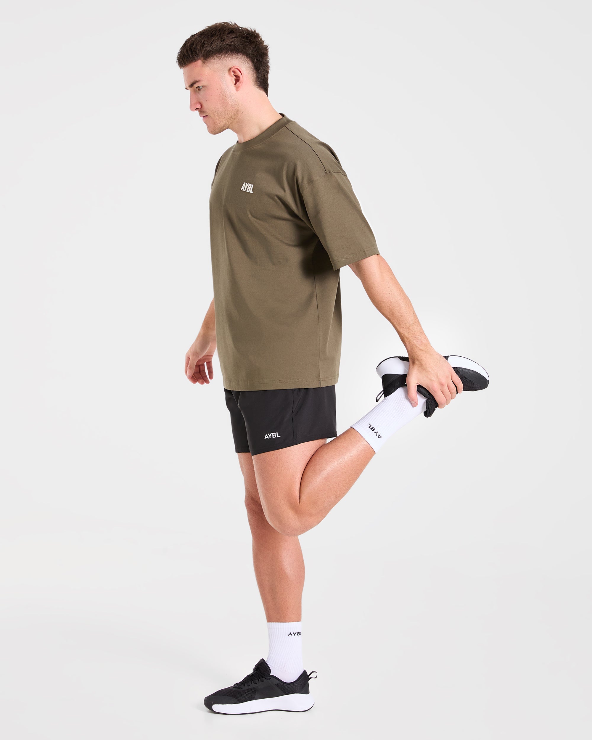 AYBL Iron Club Oversized T Shirt - Olive Groen