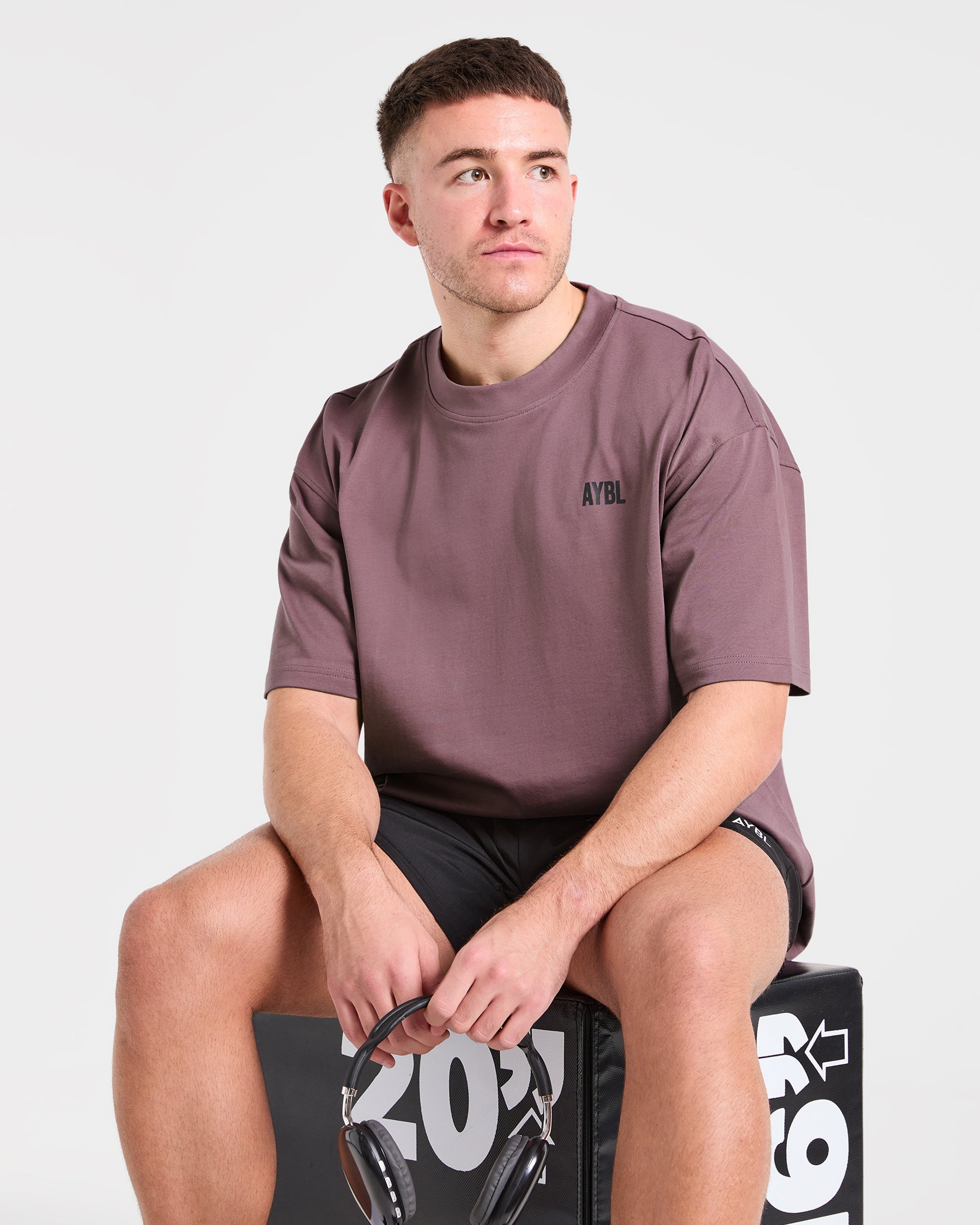 AYBL Iron Club Oversized T Shirt - Flint Paars
