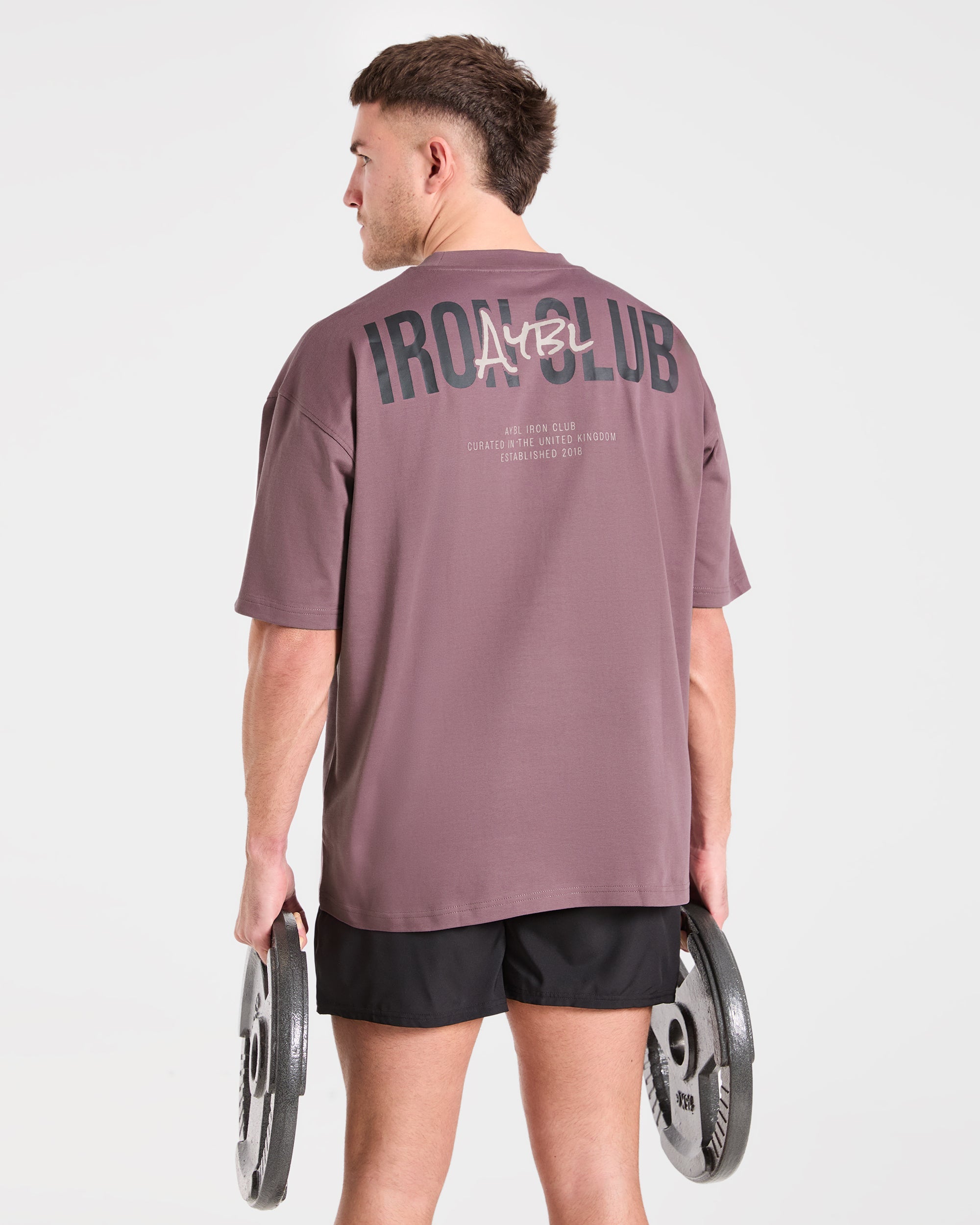 AYBL Iron Club Oversized T Shirt - Flint Paars