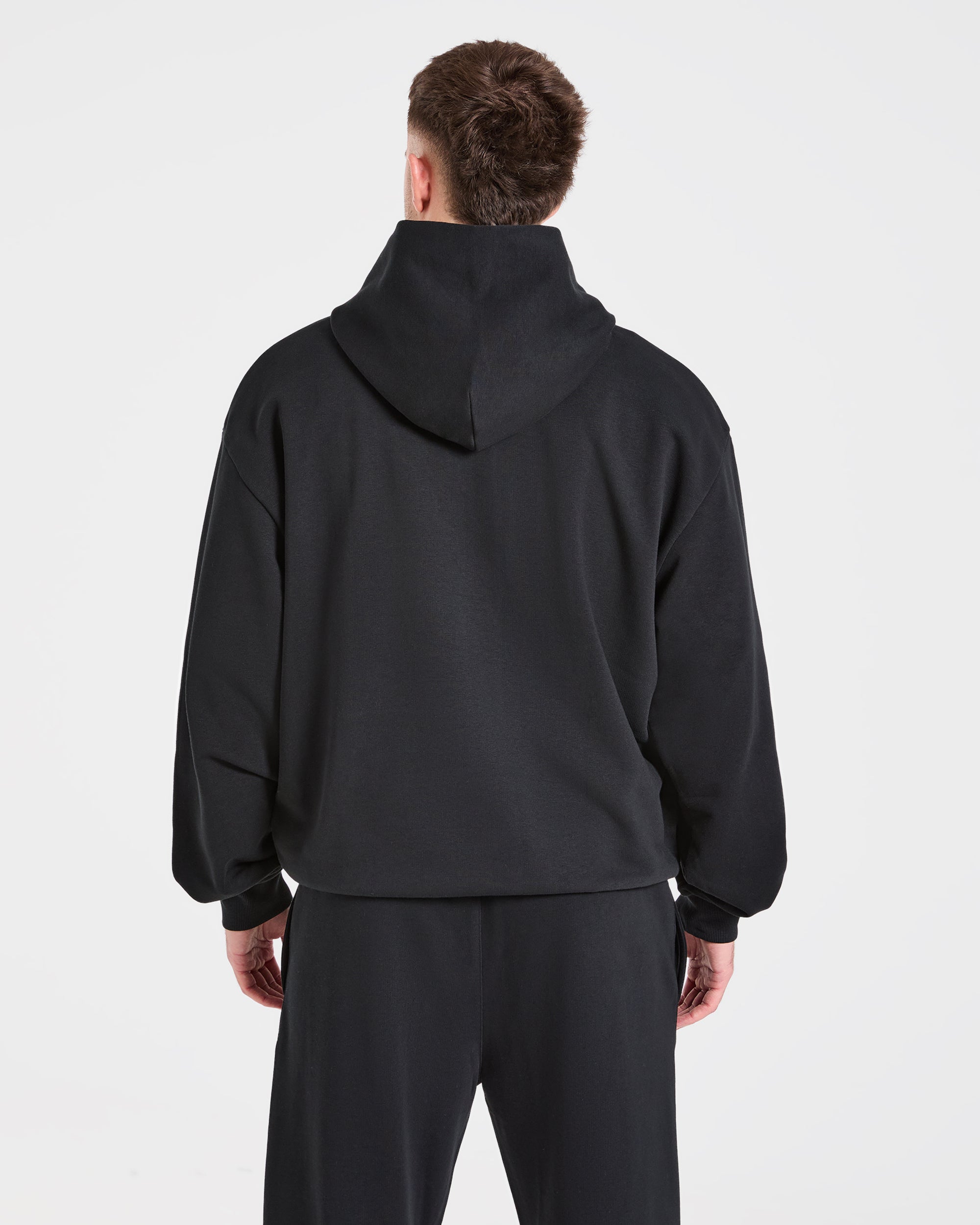 Strength Division Oversized Hoodie - Zwart/Blauw