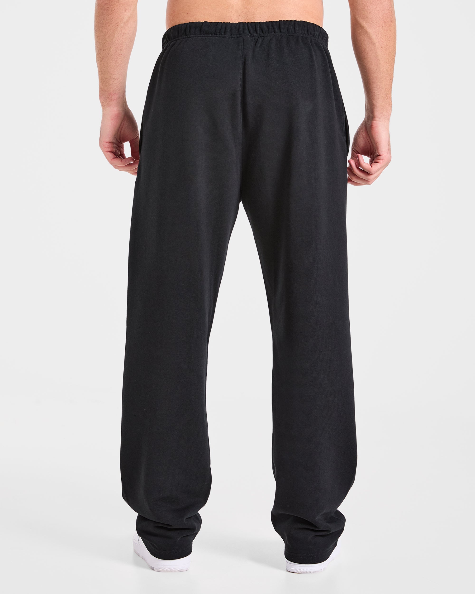 Strength Division Oversized Straight Leg Joggers - Zwart/Blauw