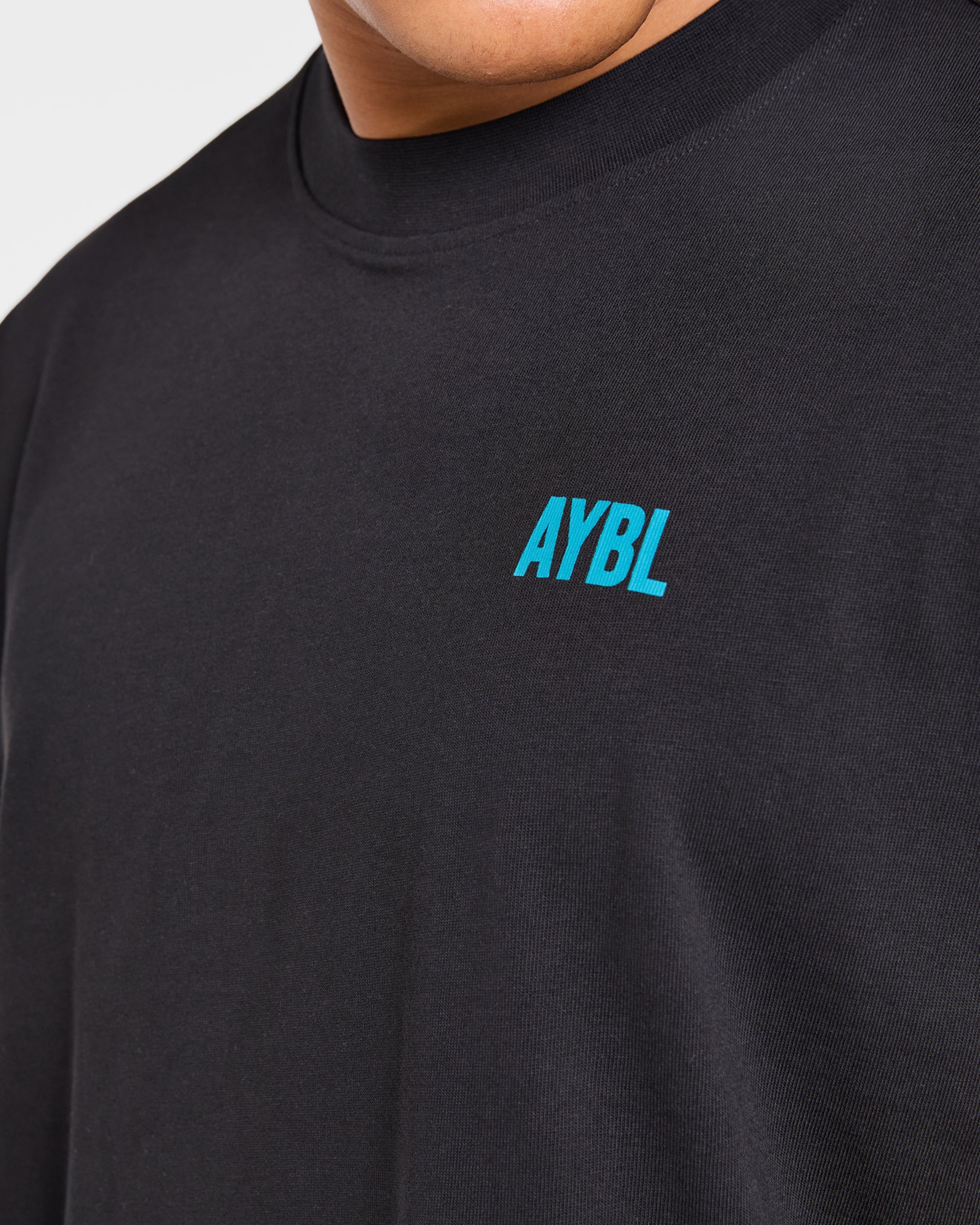 AYBL Iron Club Oversized T Shirt - Zwart
