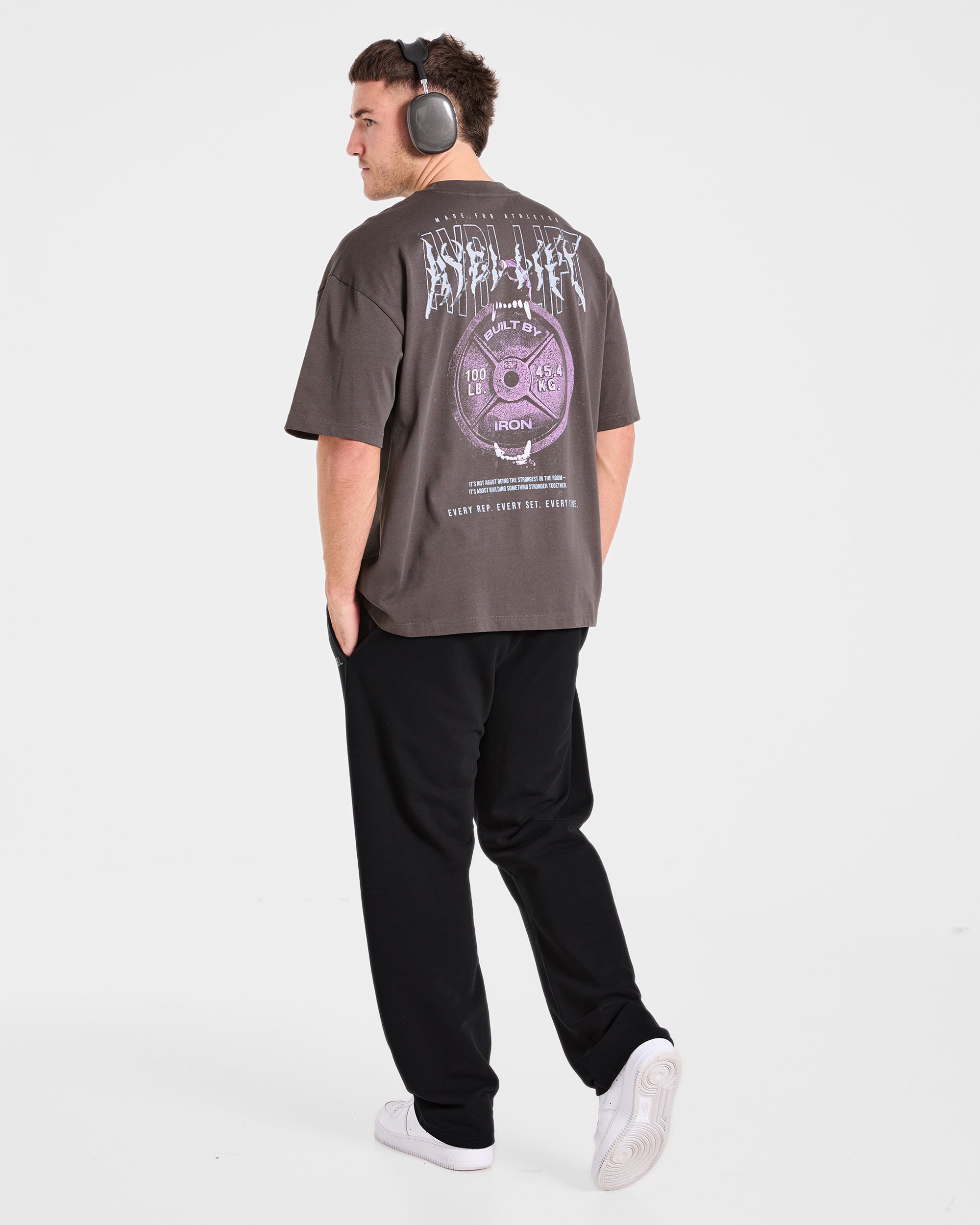 Doberman Strength Oversized T Shirt - Storm Grijs