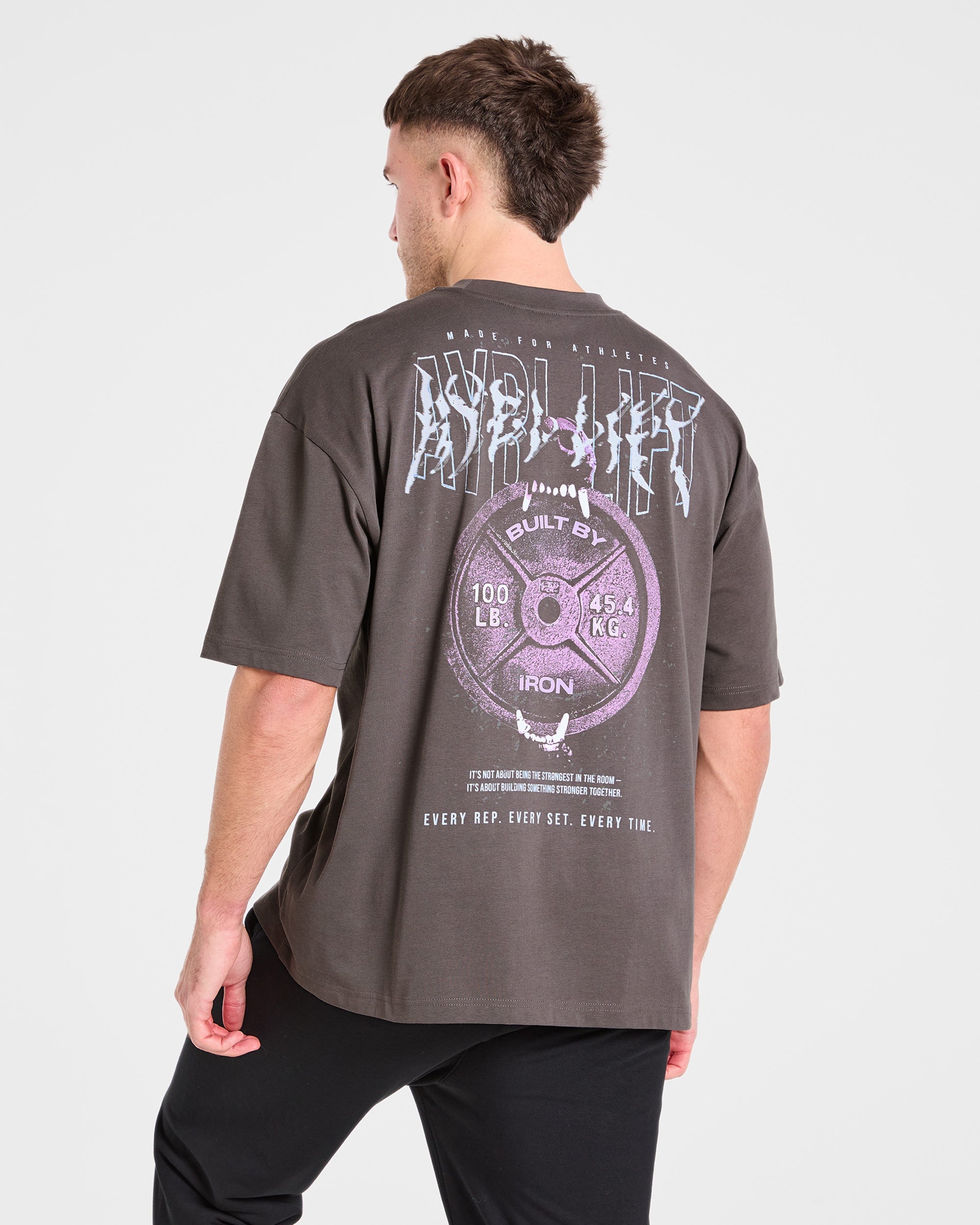 Doberman Strength Oversized T Shirt - Storm Grijs