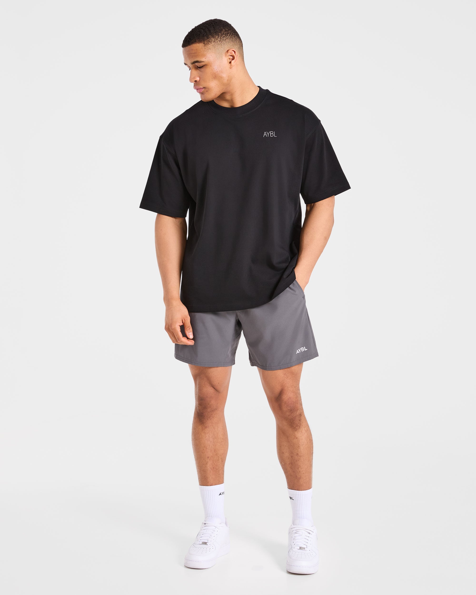 Training Dept. Illustration Oversized T Shirt - Zwart