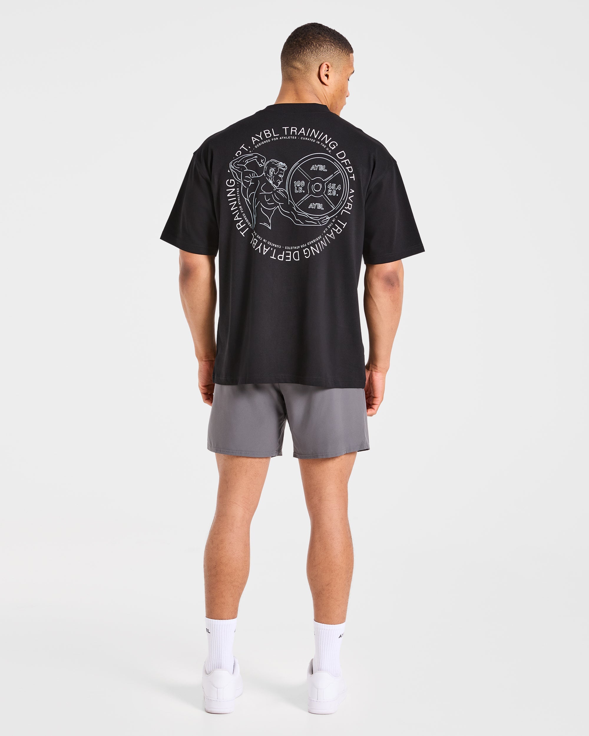 Training Dept. Illustration Oversized T Shirt - Zwart