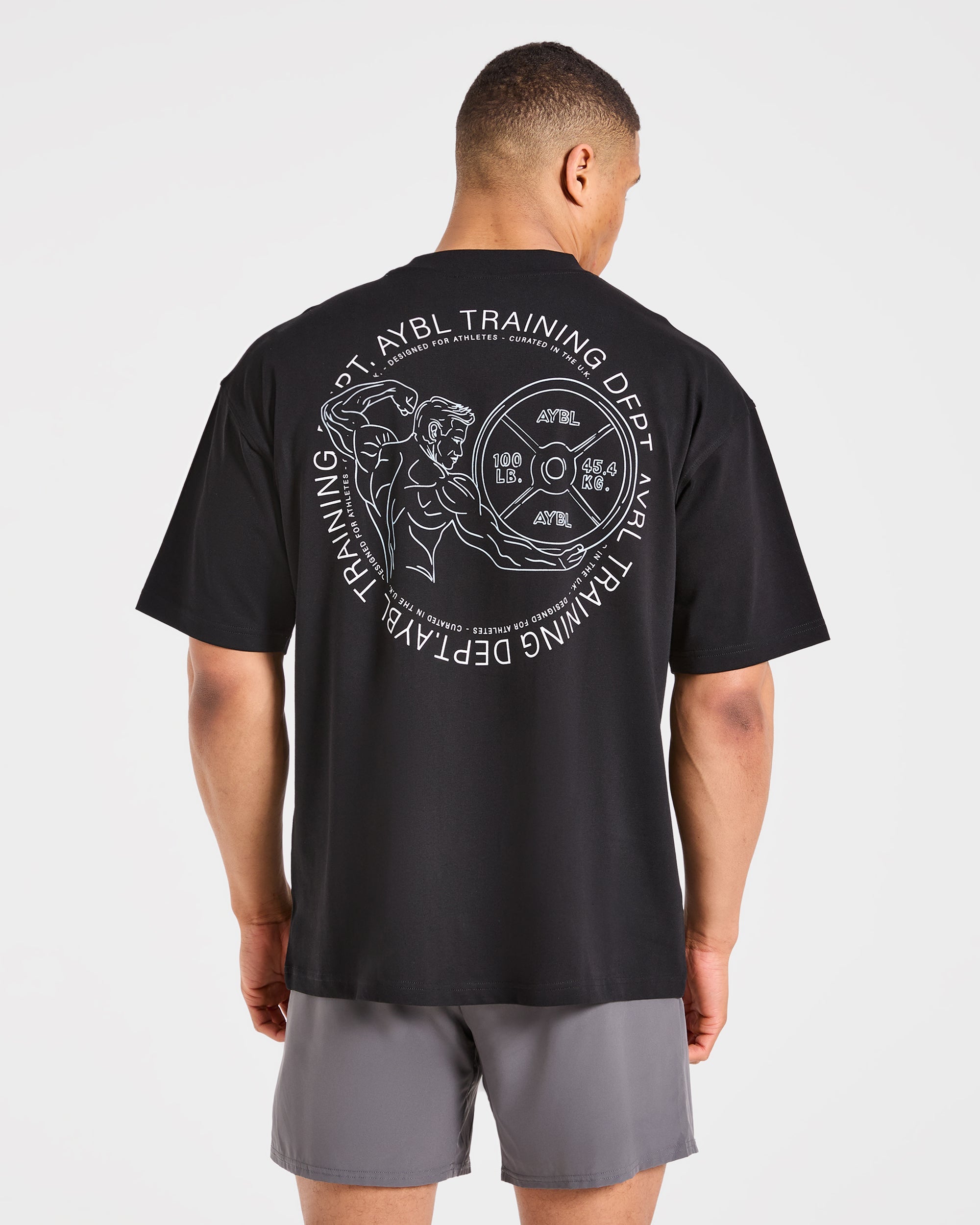 Training Dept. Illustration Oversized T Shirt - Zwart