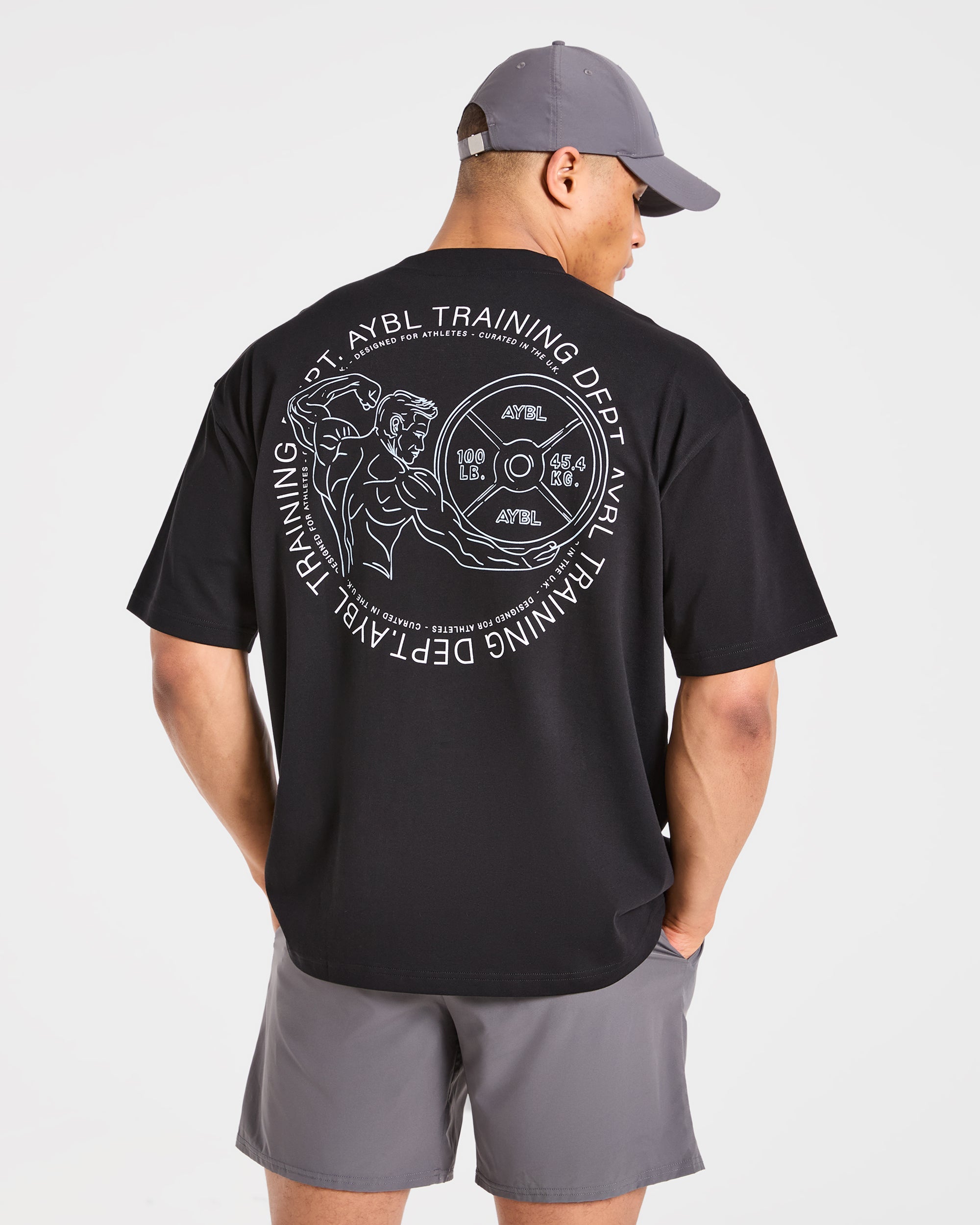Training Dept. Illustration Oversized T Shirt - Zwart