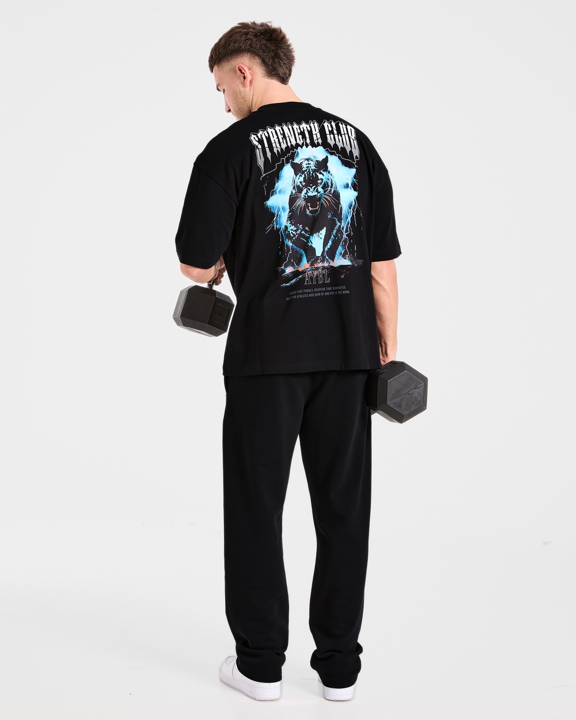 Hunt Your Goals Oversized T Shirt - Zwart