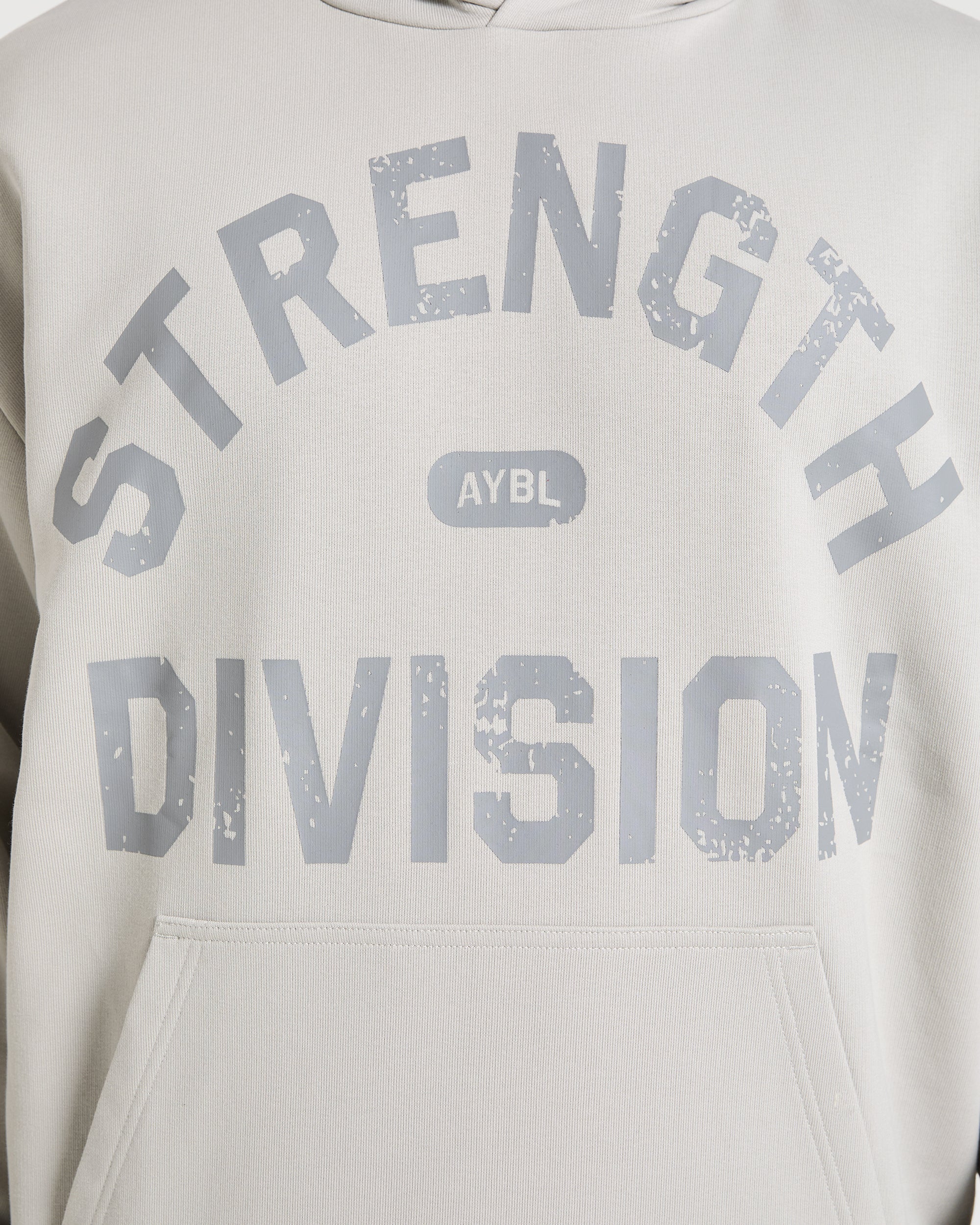 Strength Division Oversized Hoodie - Iced Grijs