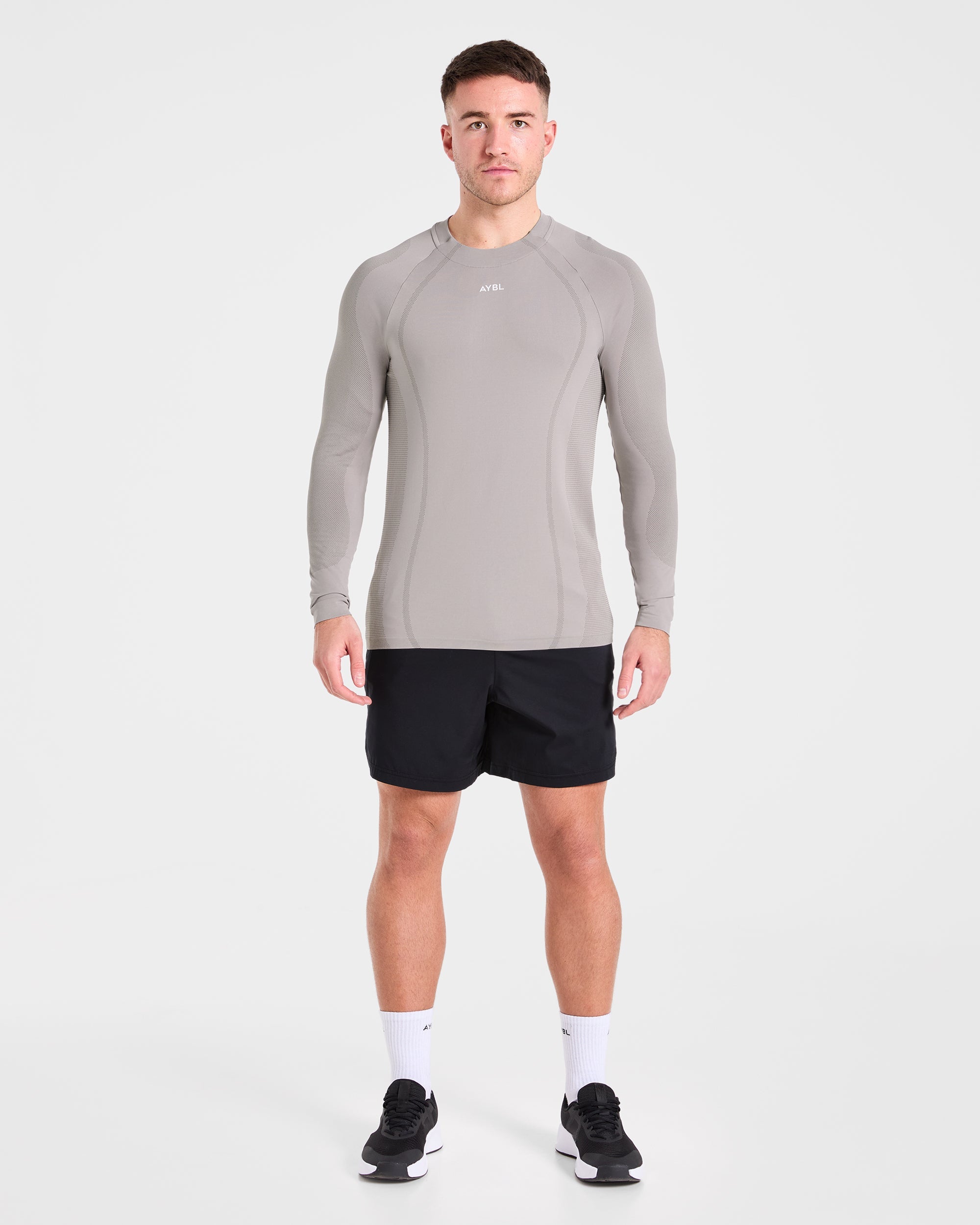 Attain Seamless Long Sleeve T Shirt - Woodland Fog