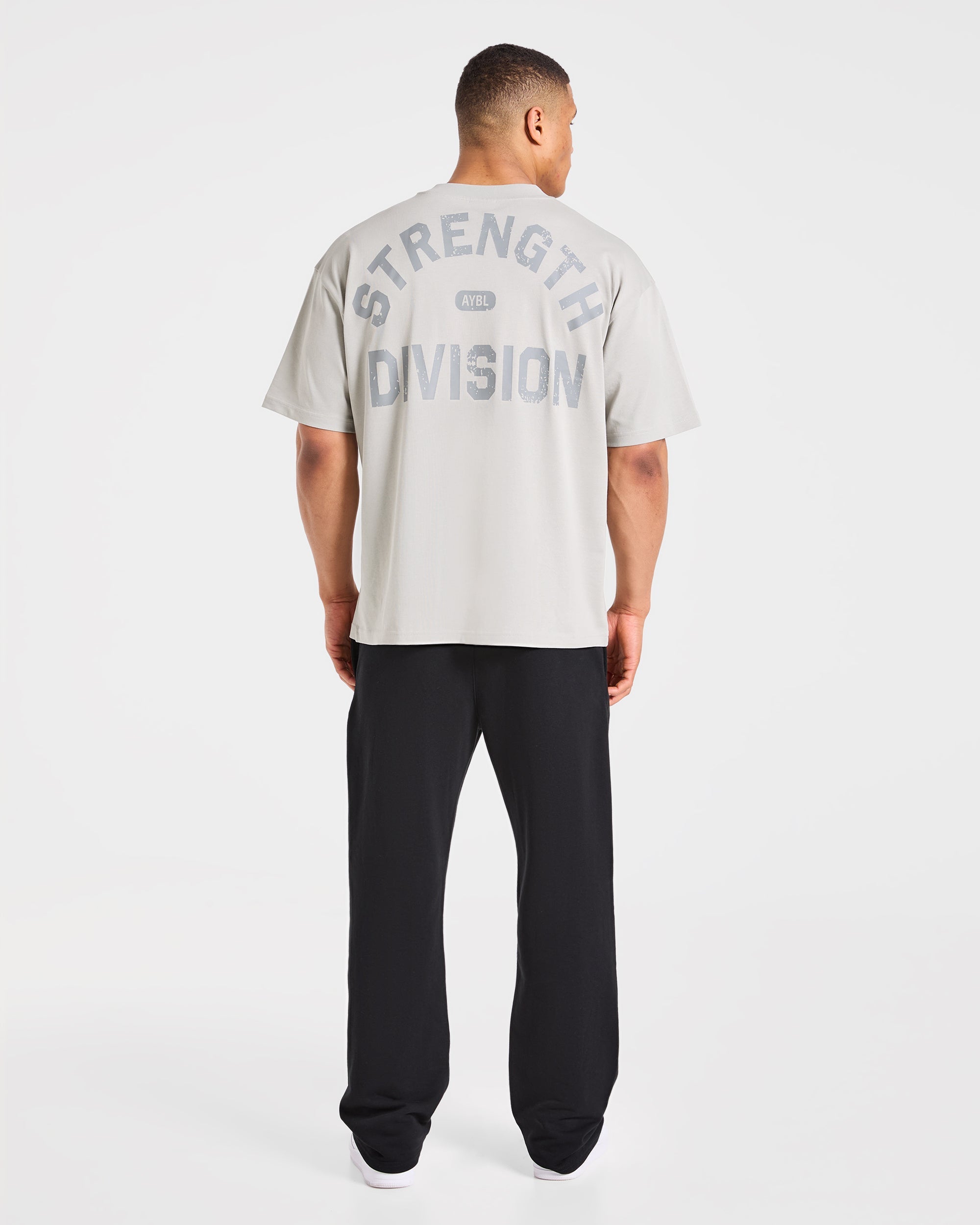 Strength Division Oversized T Shirt - Iced Grijs